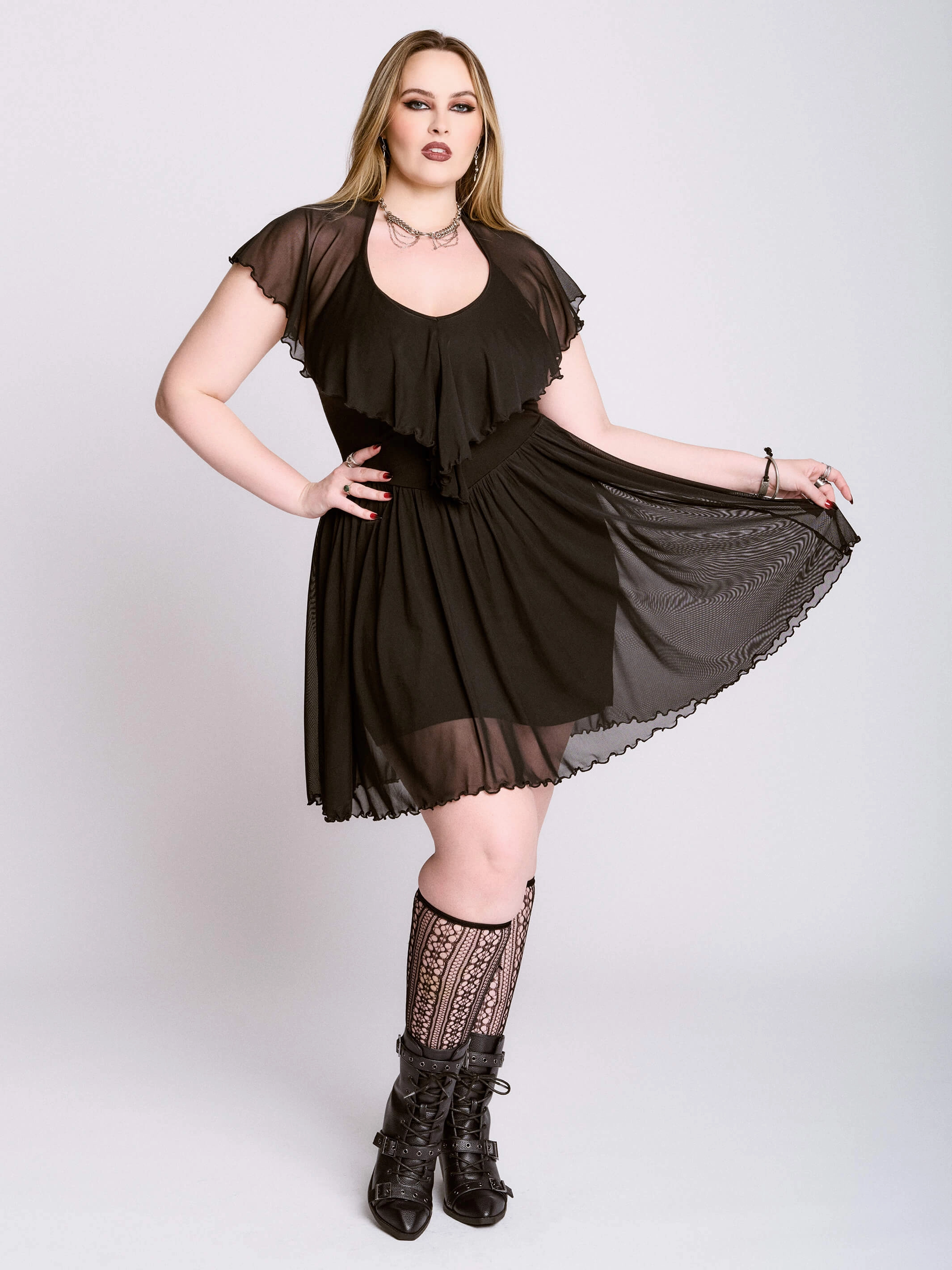 Sheer Perfection Halter Dress Airy Base