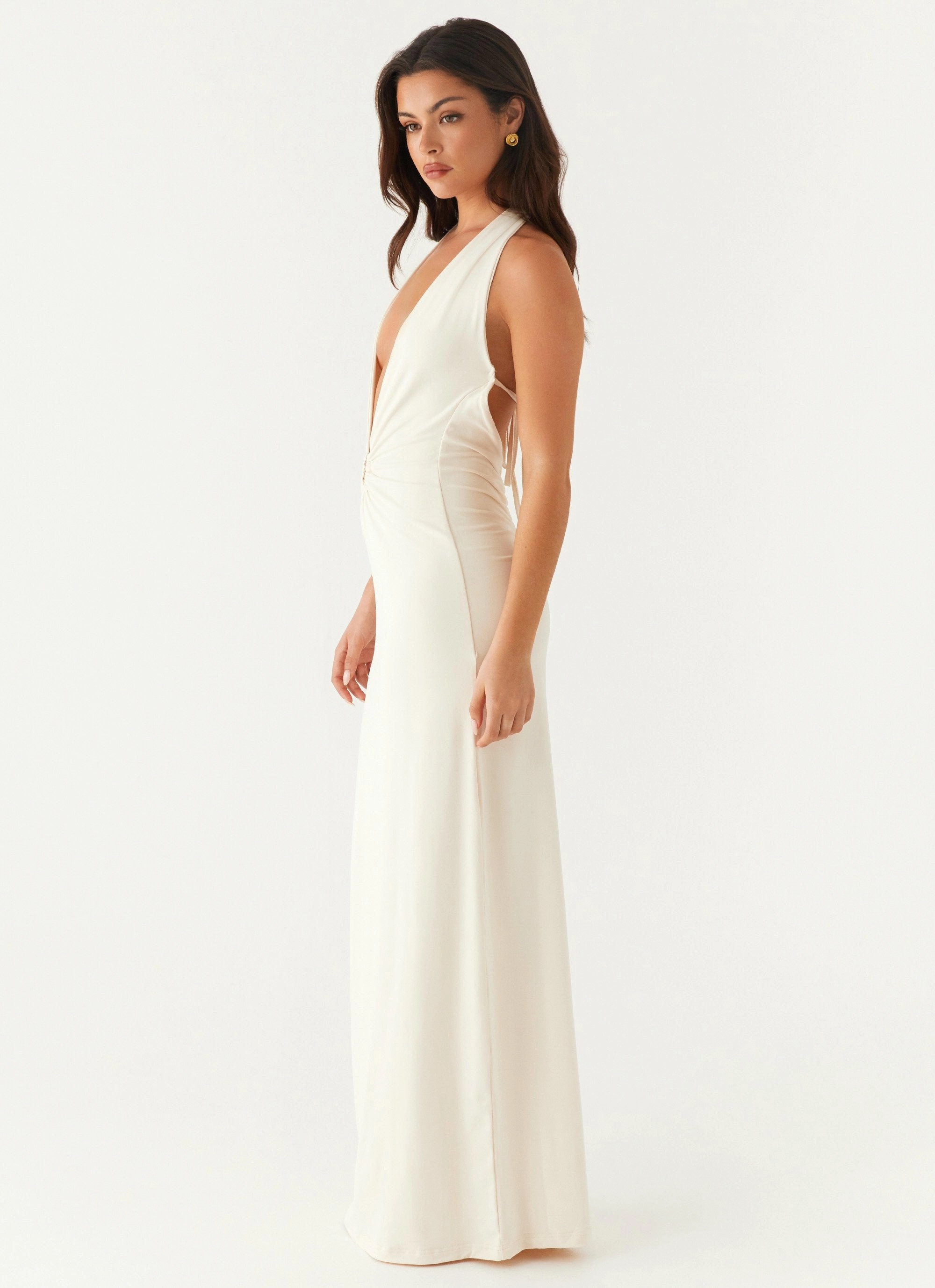 Dominica Maxi Dress - Ivory Sage Detail All-day Comfort