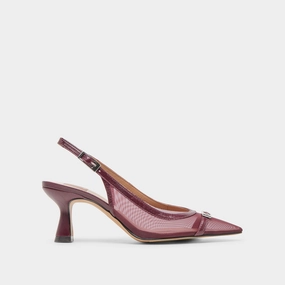 LORINE HEELS BURGUNDY MESH Rooftop Vibe