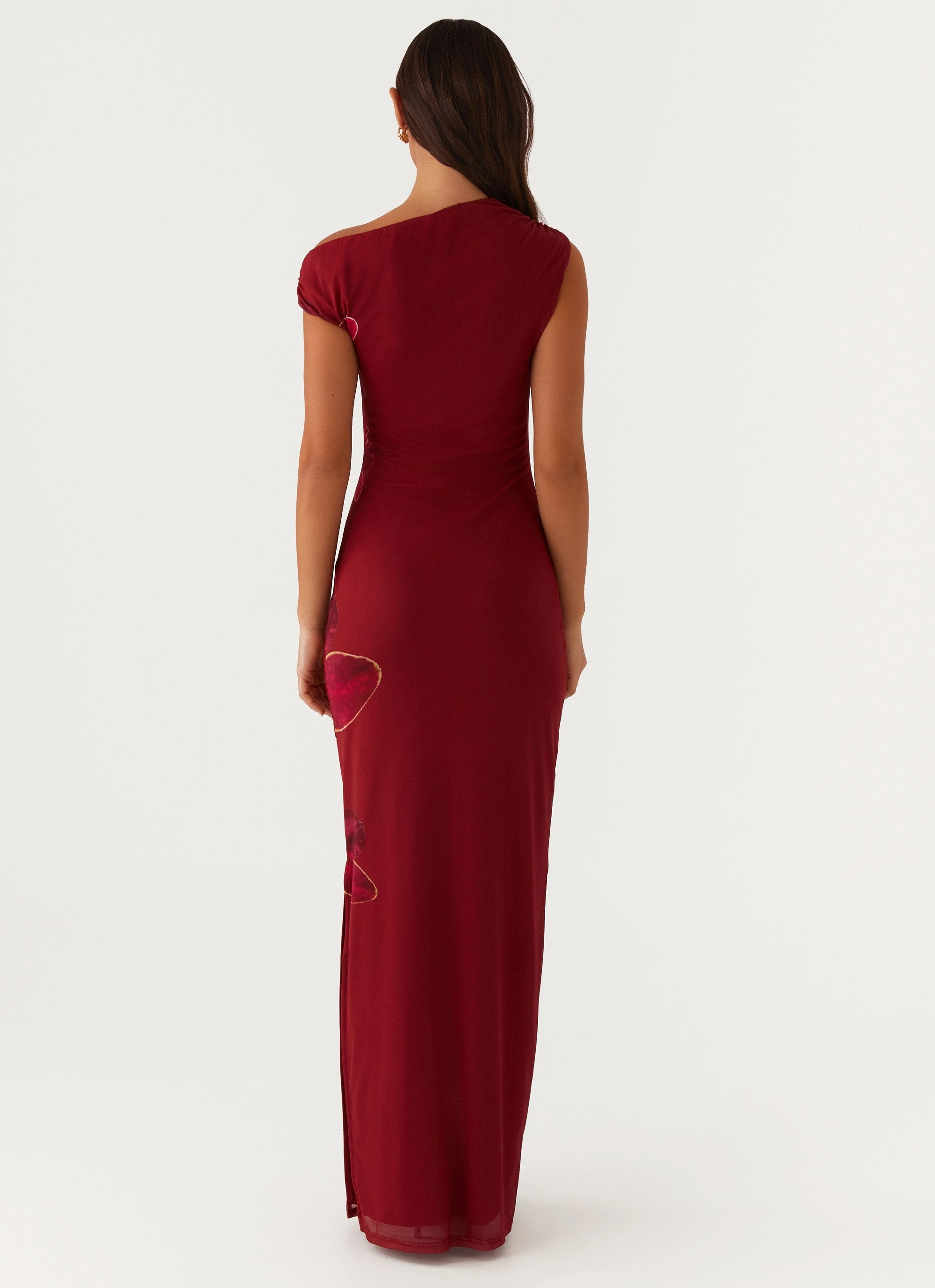 Showtime Maxi Dress - Maroon Essential Piece Water-Repellent-Finish