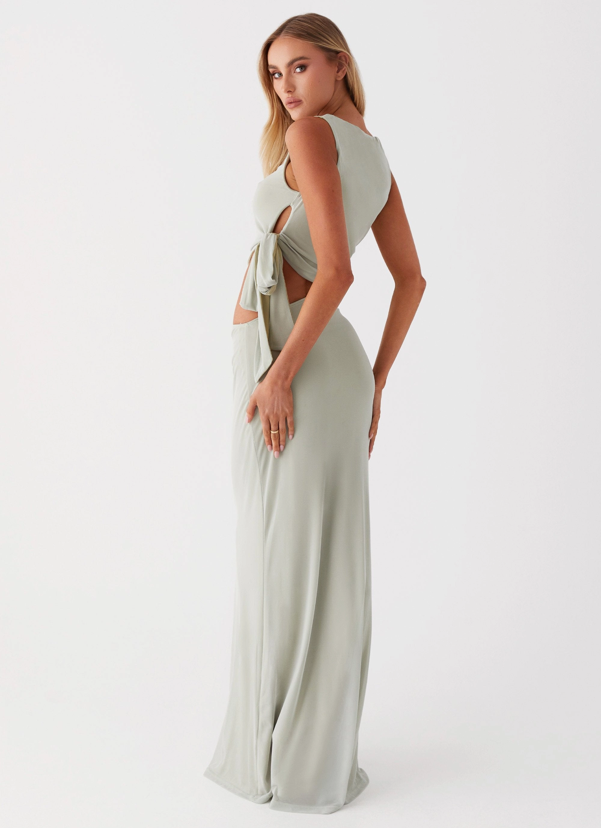 Euro Touch Timeless Edge Sidney Maxi Dress - Sage