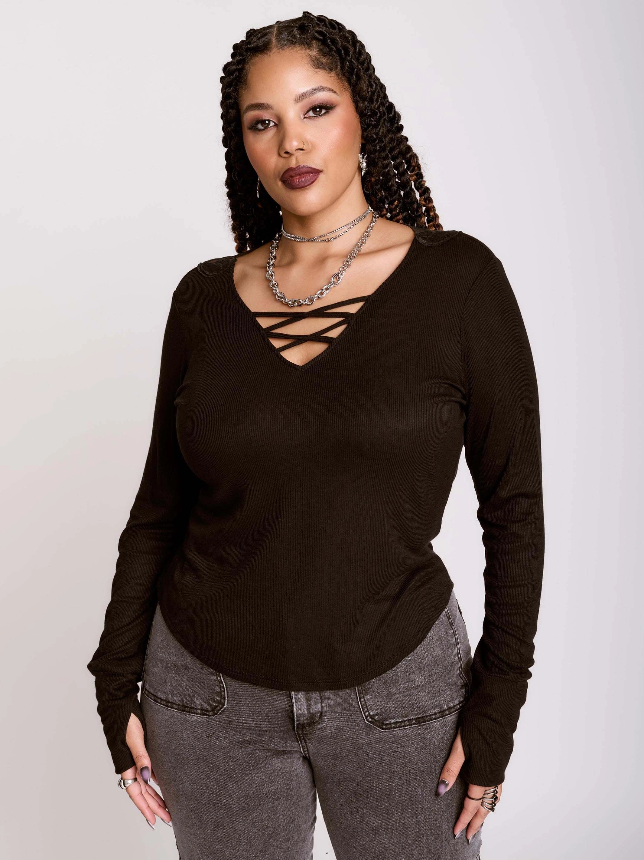 Sigil Moth Rib Top Zipped