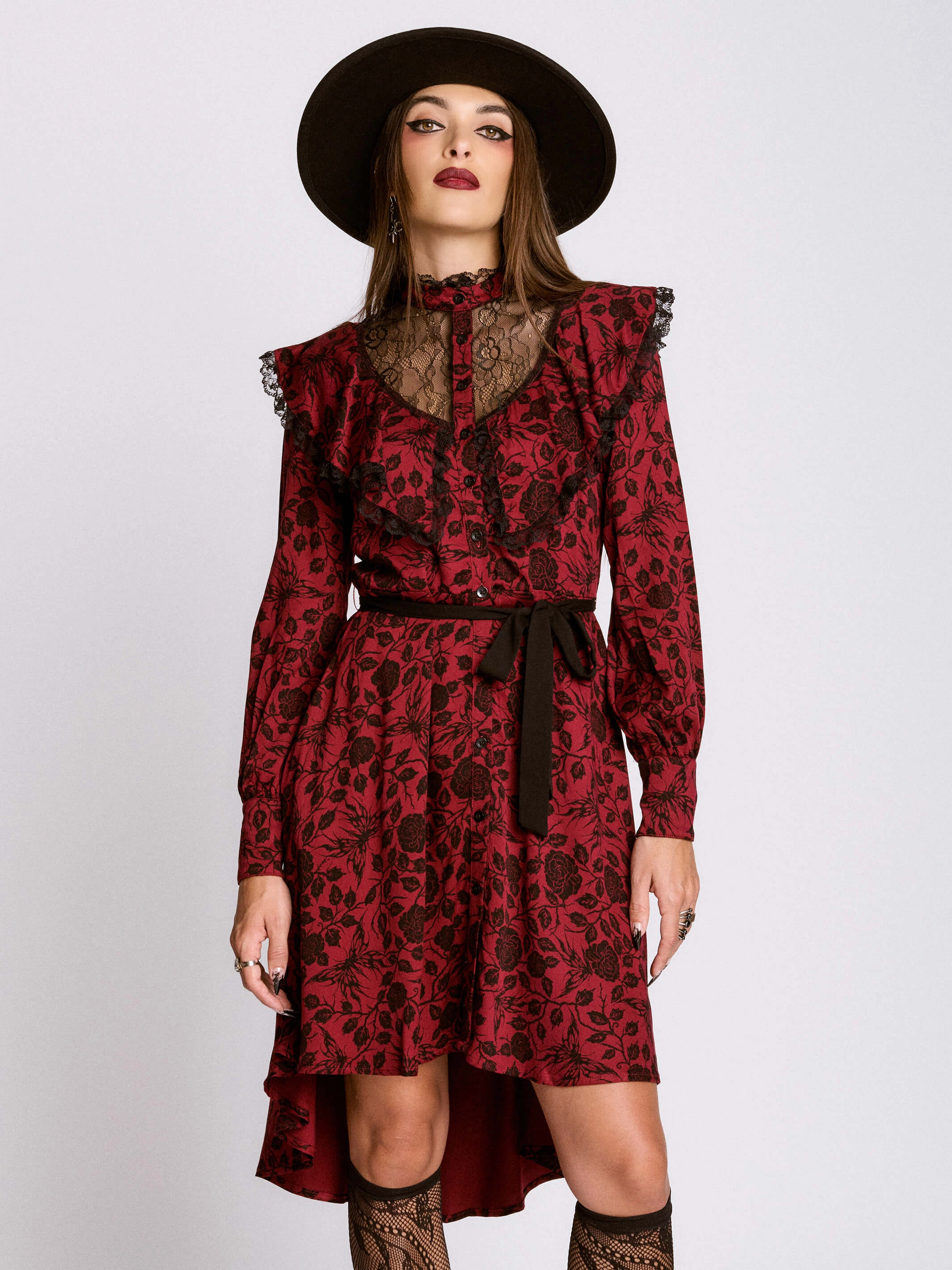 Spring Flow Sigil Rose Victorian Lace Dress