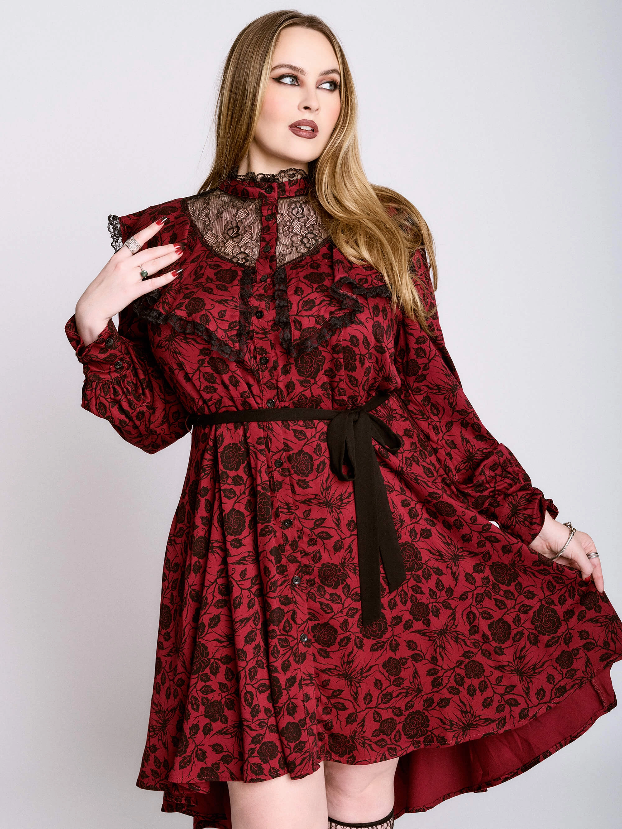 Perfect Layer Trendy Fit Sigil Rose Victorian Lace Dress