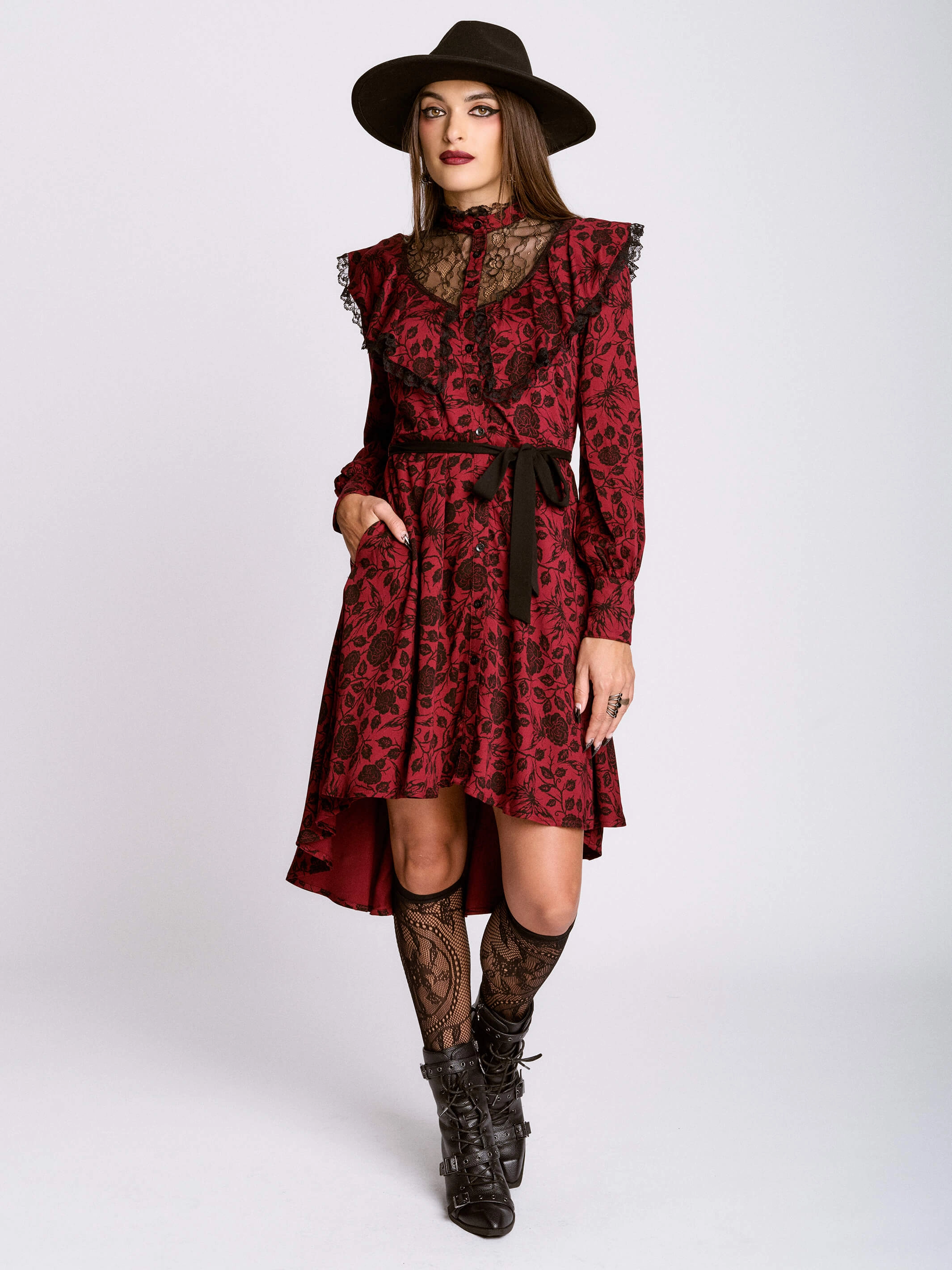 Delicate Lines Sweet Mood Sigil Rose Victorian Lace Dress