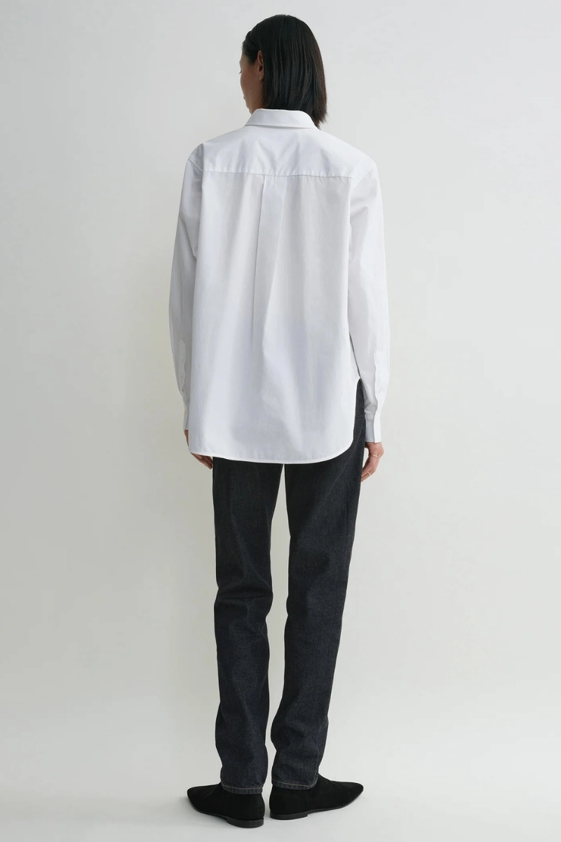 Signature Cotton Shirt Neutral Toned Stitching Anti Pill Treatment