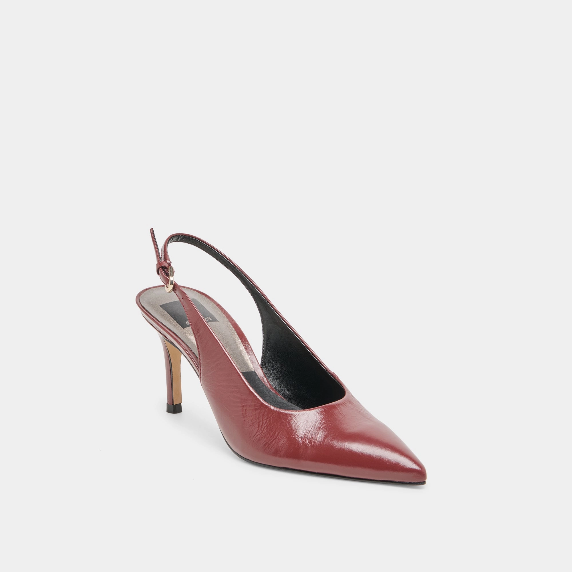 ELASI HEELS OXBLOOD CRINKLE PATENT Feminine Feel Sophisticated Look