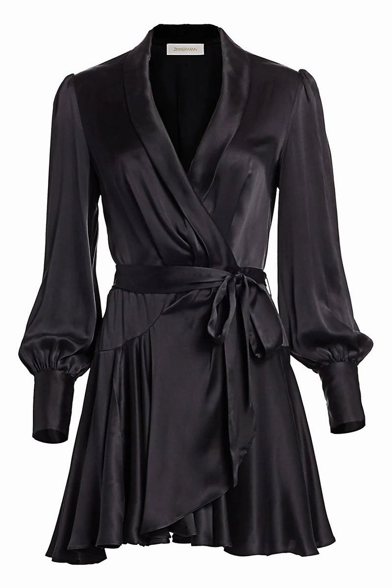 Silk Wrap Mini Dress Weekend Favorite Bold Movement