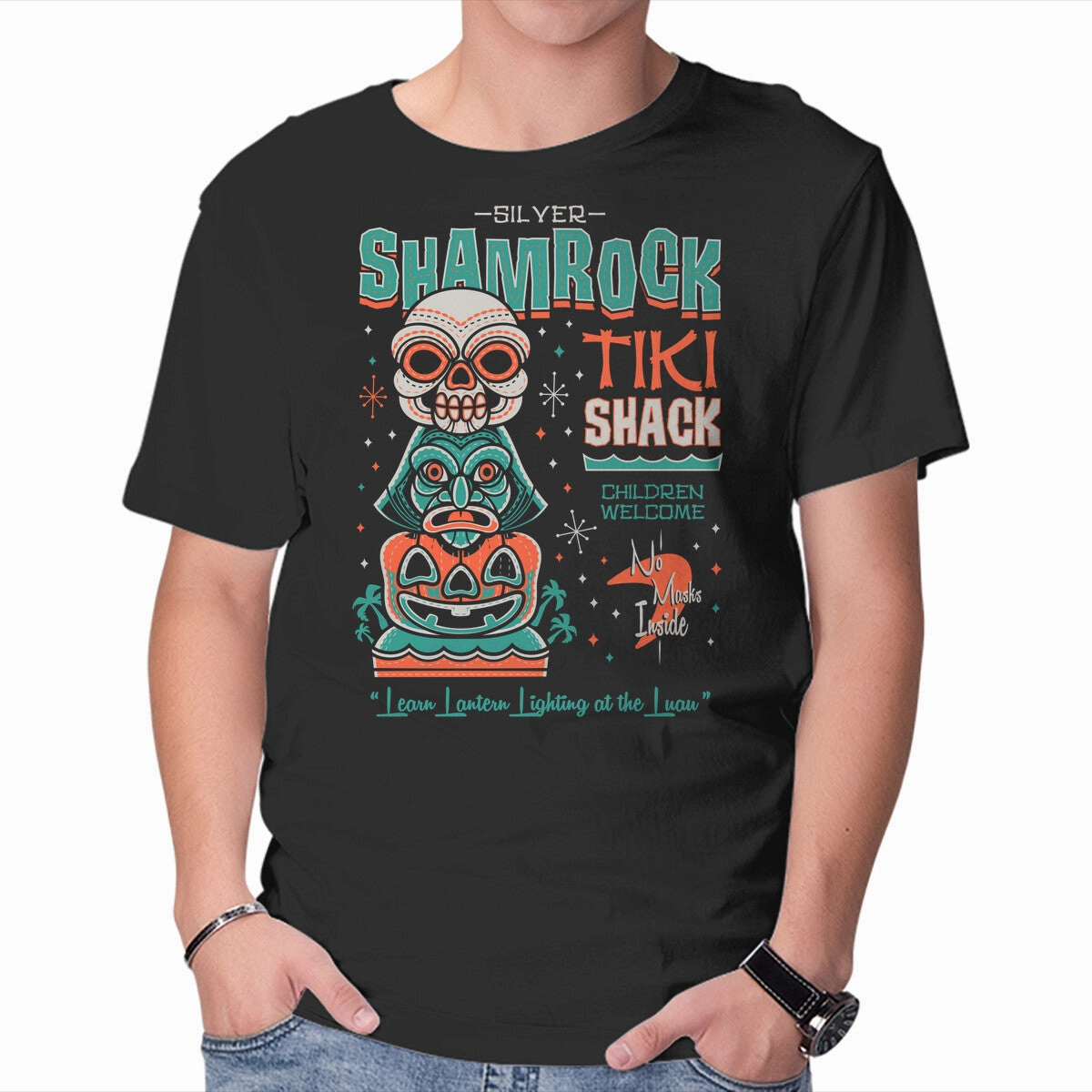 Beachwear Ethically Sourced Materials Silver Shamrock Tiki Shack