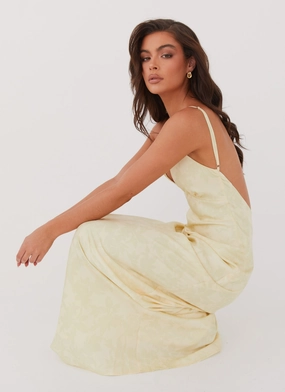 Easy Pairing Sorrento Sun Maxi Dress - Yellow Floral