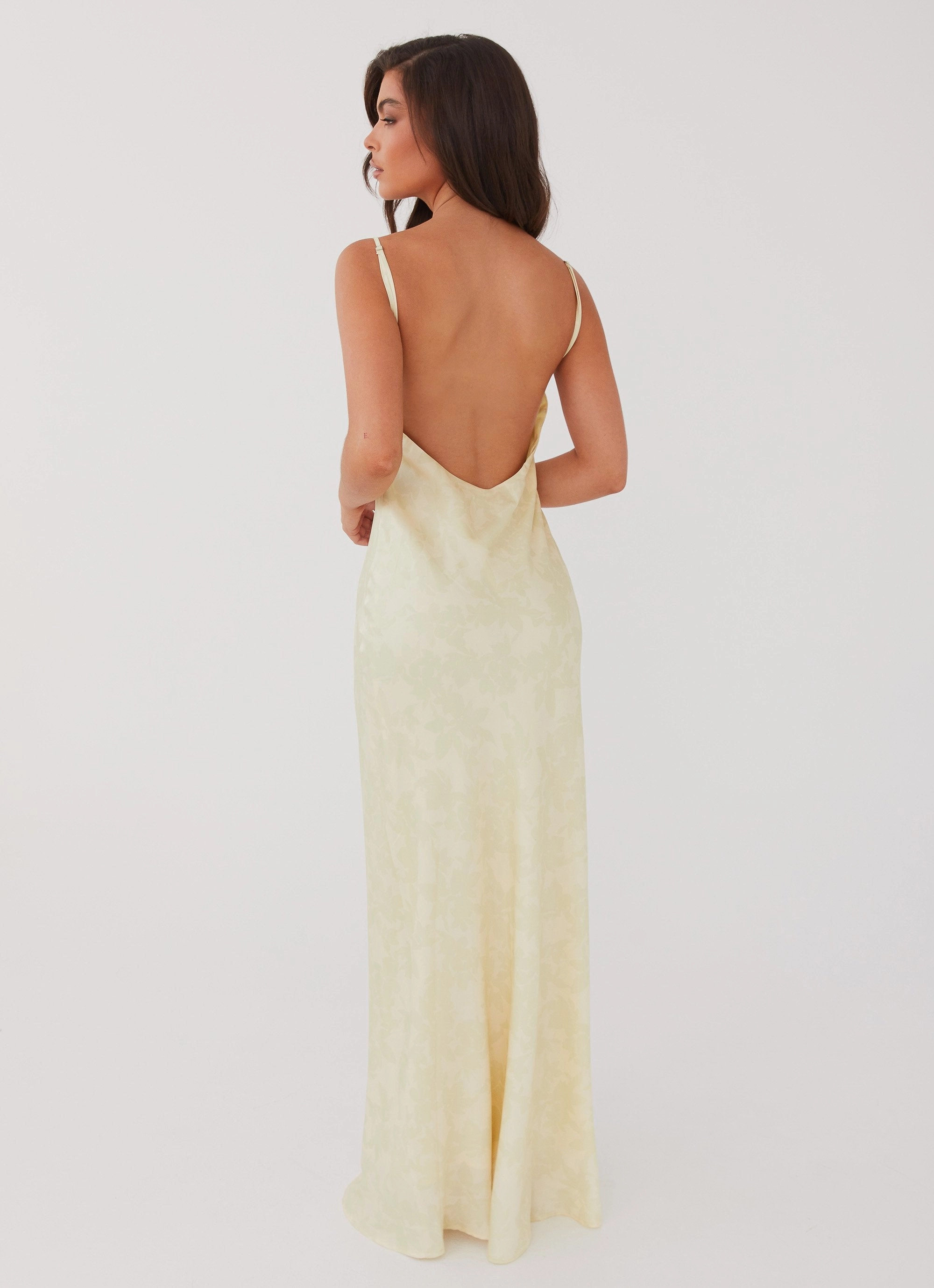 Light Coral Light Fabric Sorrento Sun Maxi Dress - Yellow Floral
