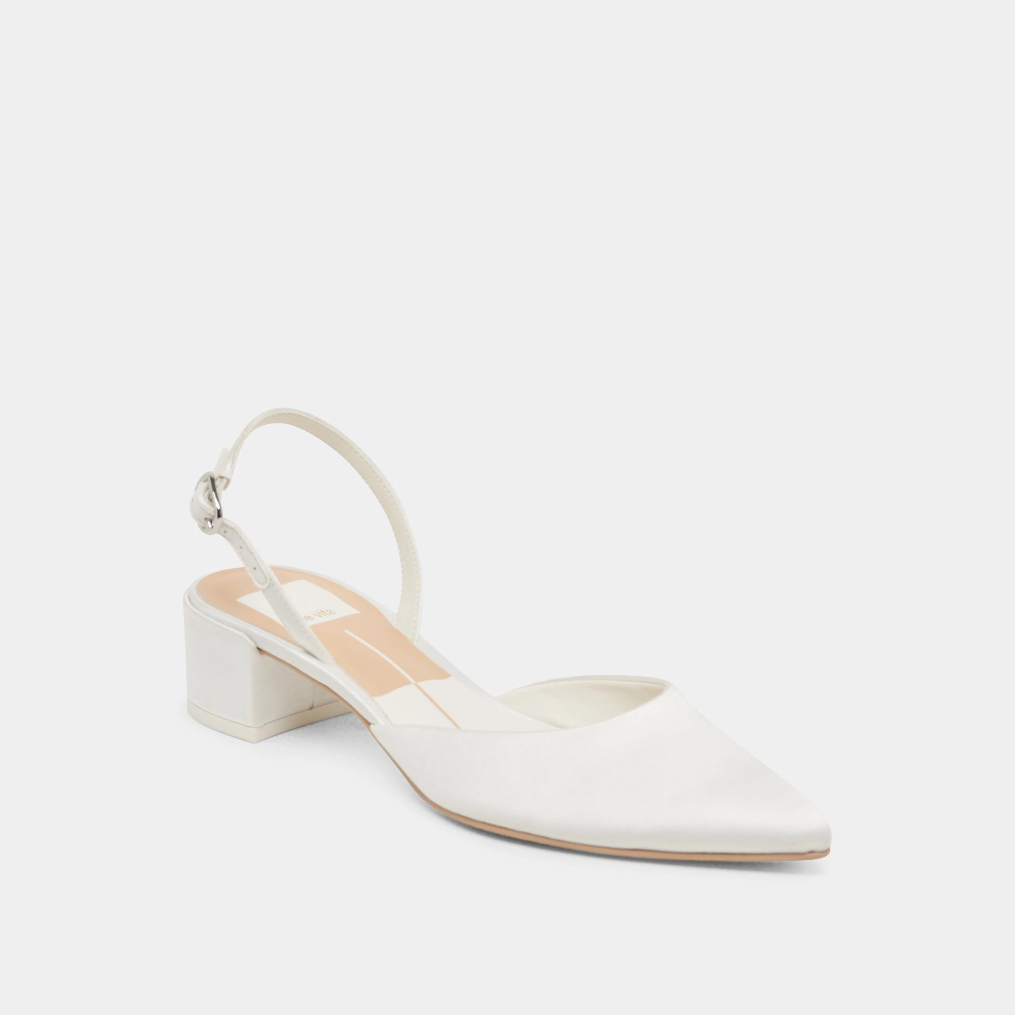 CAREL HEELS TRUE WHITE SATIN Standout Design