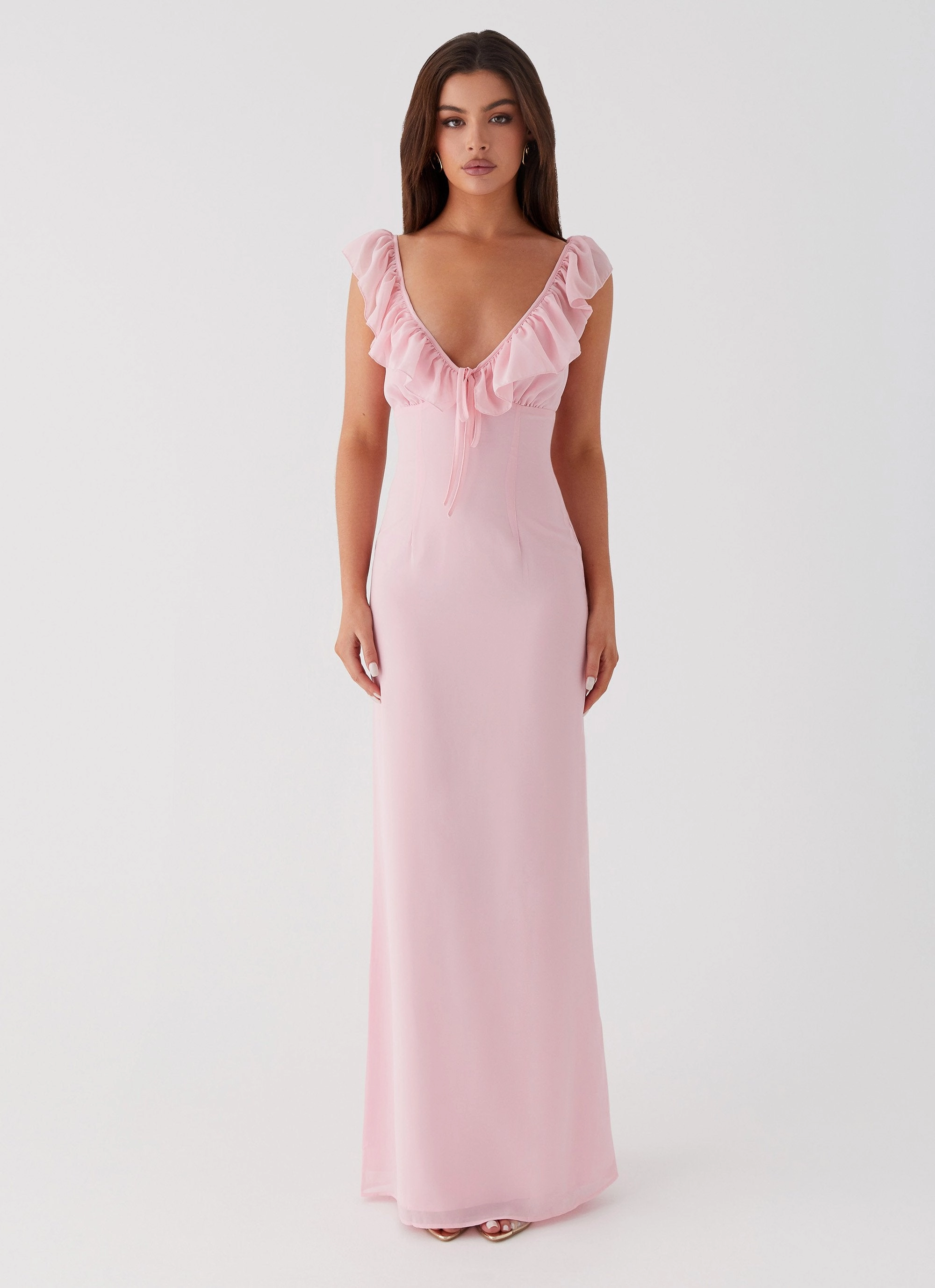 Glam Touch Minimal Details Silvie Maxi Dress - Pink