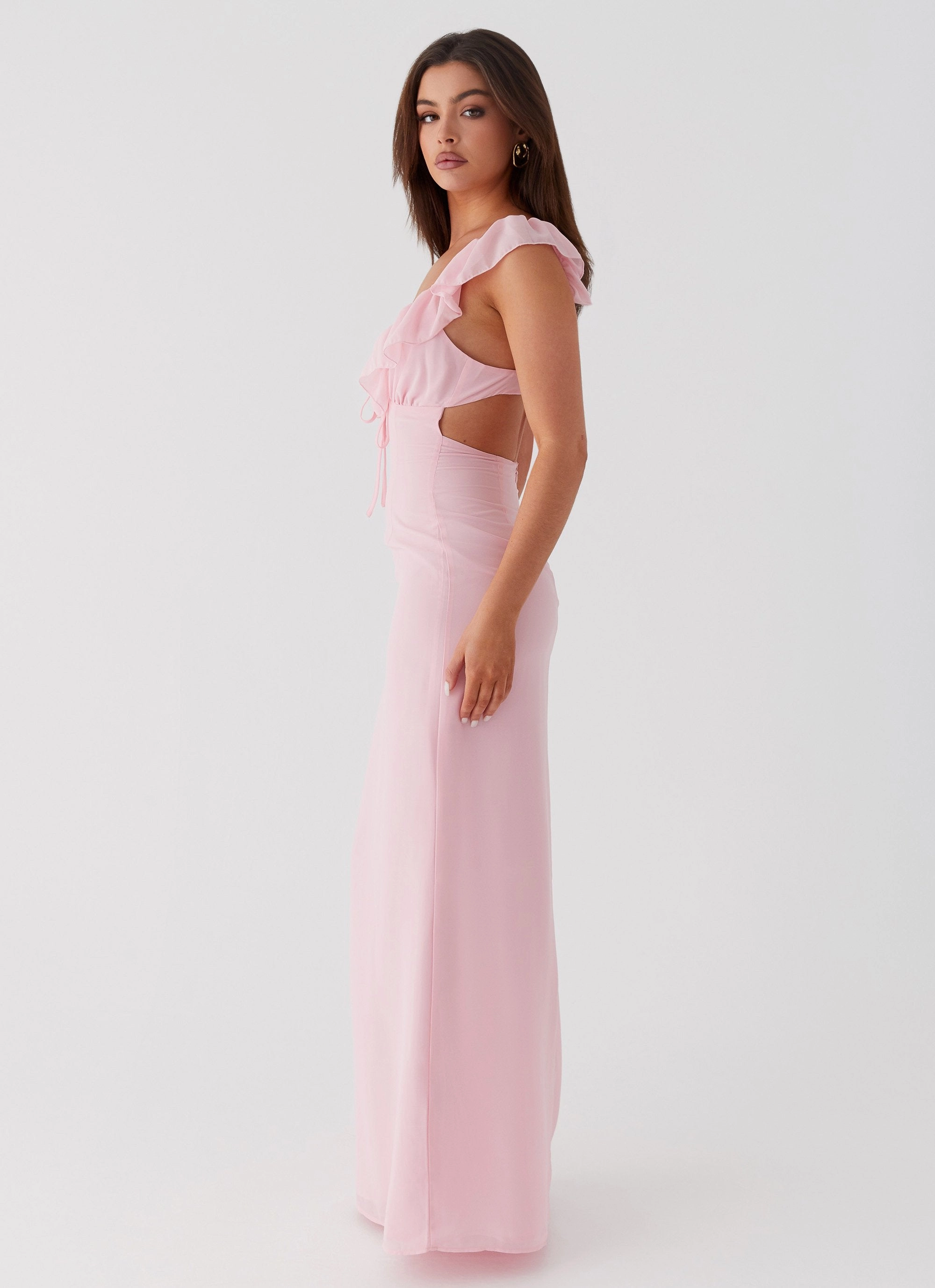 Sophisticated Style Layered-Look Silvie Maxi Dress - Pink