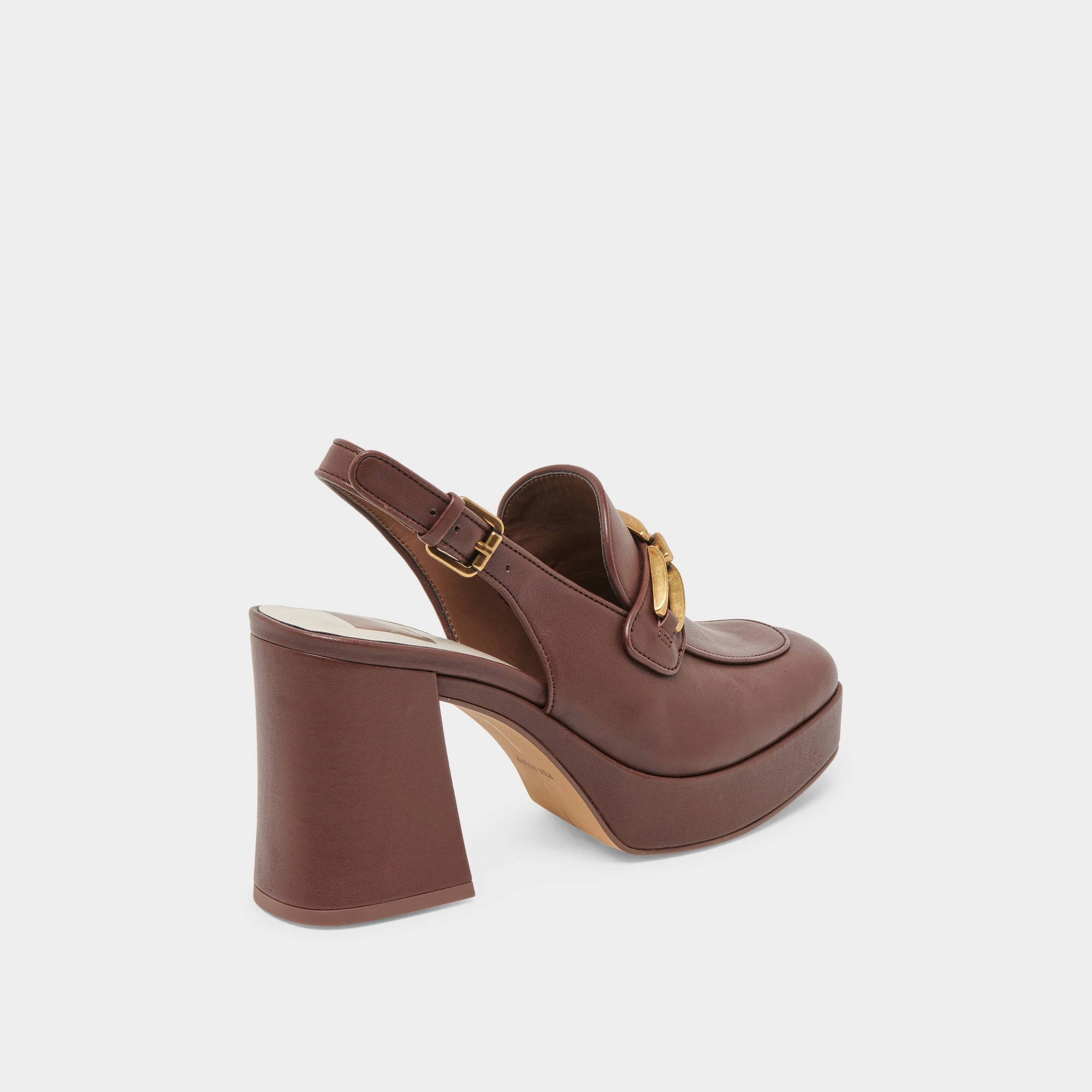 Fashion Edge SIRUS HEELS CHOCOLATE LEATHER
