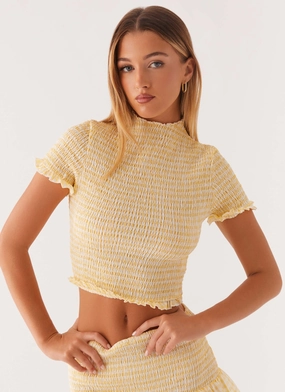 Sport Wear Sweetest Pie T-Shirt - Yellow Gingham