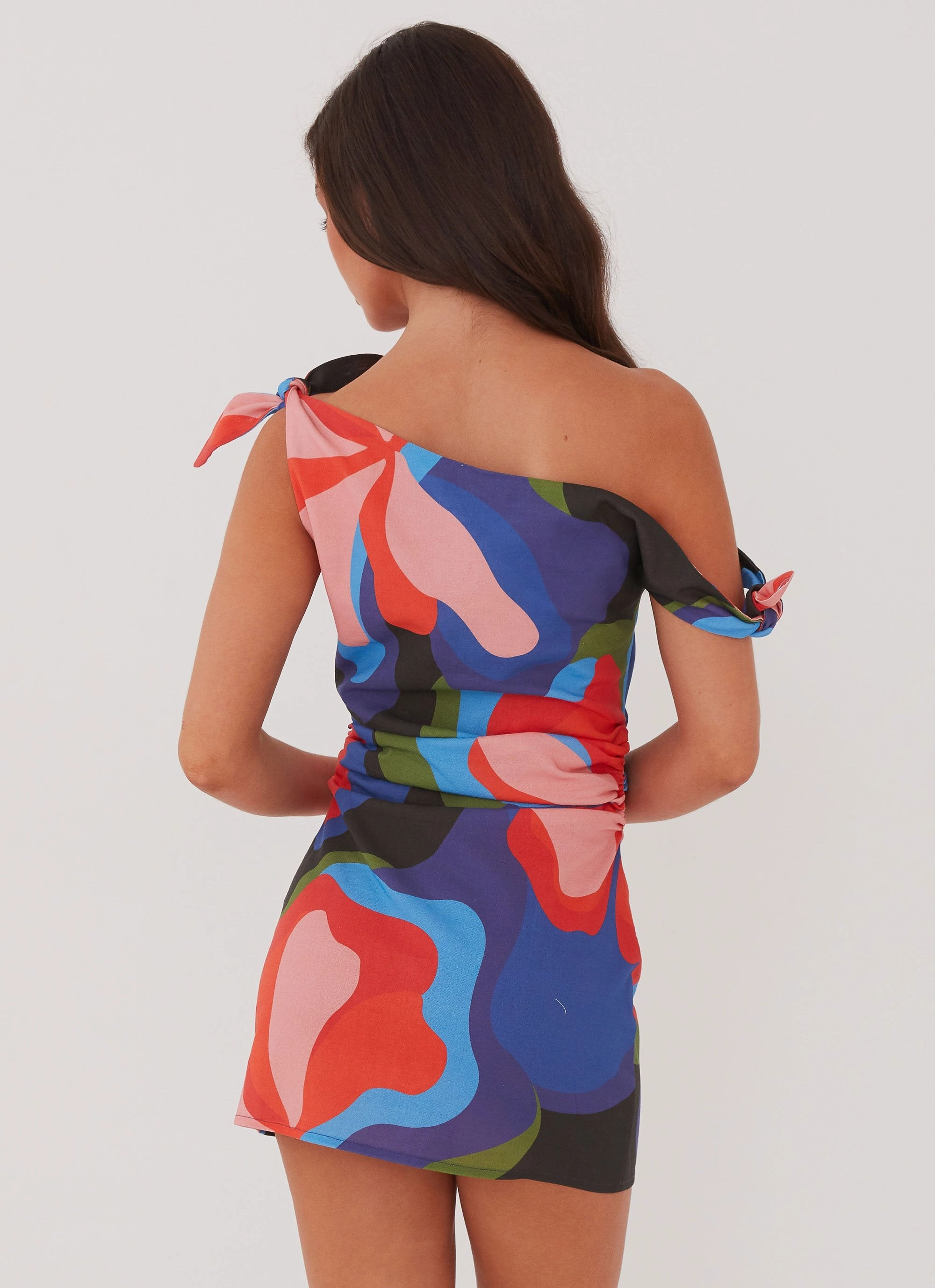 Guest Glam Amazonia Linen Mini Dress - Floral Fantasy