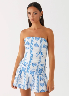 Carmel Mini Dress - Floral Wave Lounge Mode