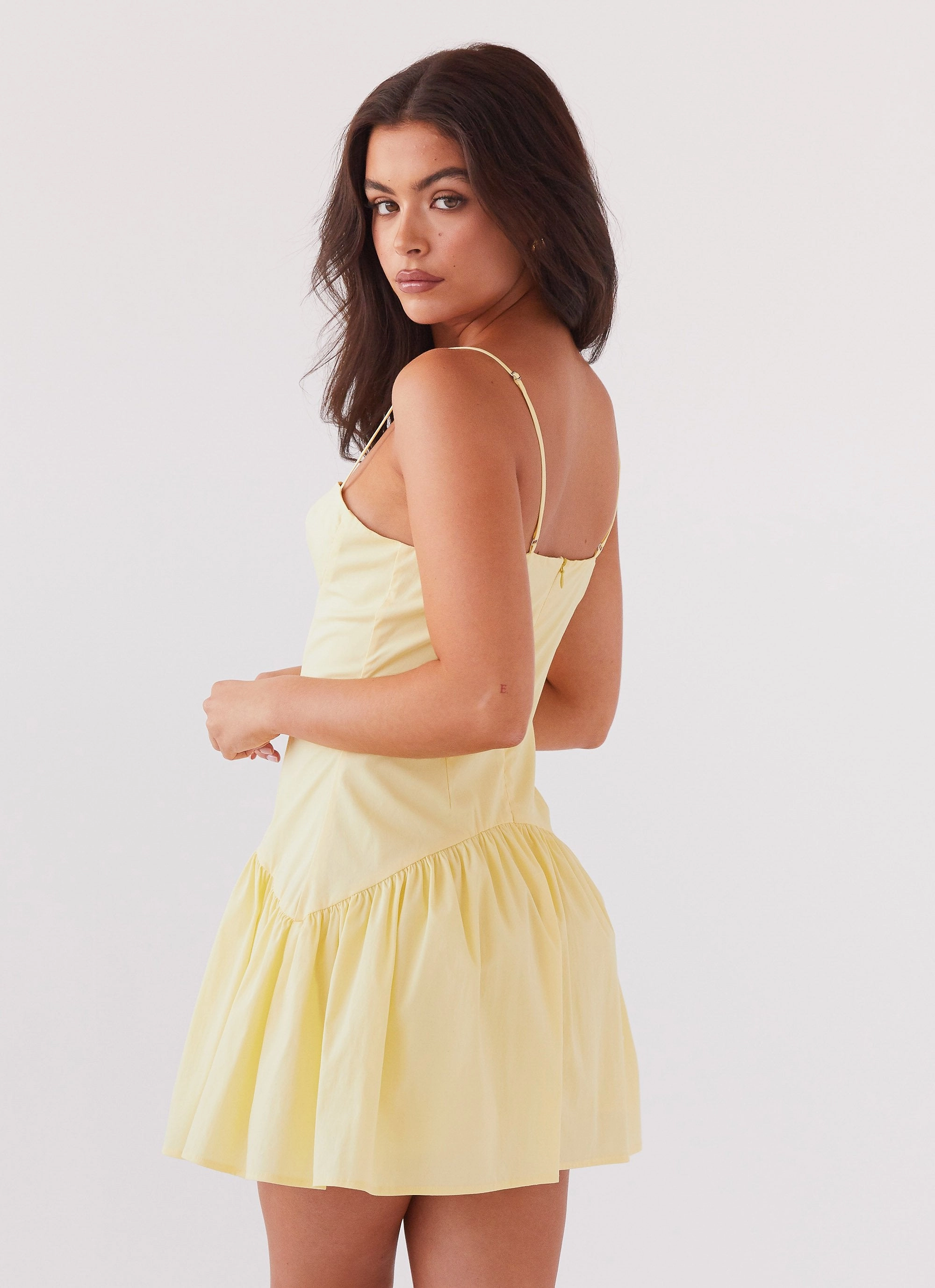 Endless Summer Mini Dress - Canary Subtle Detail