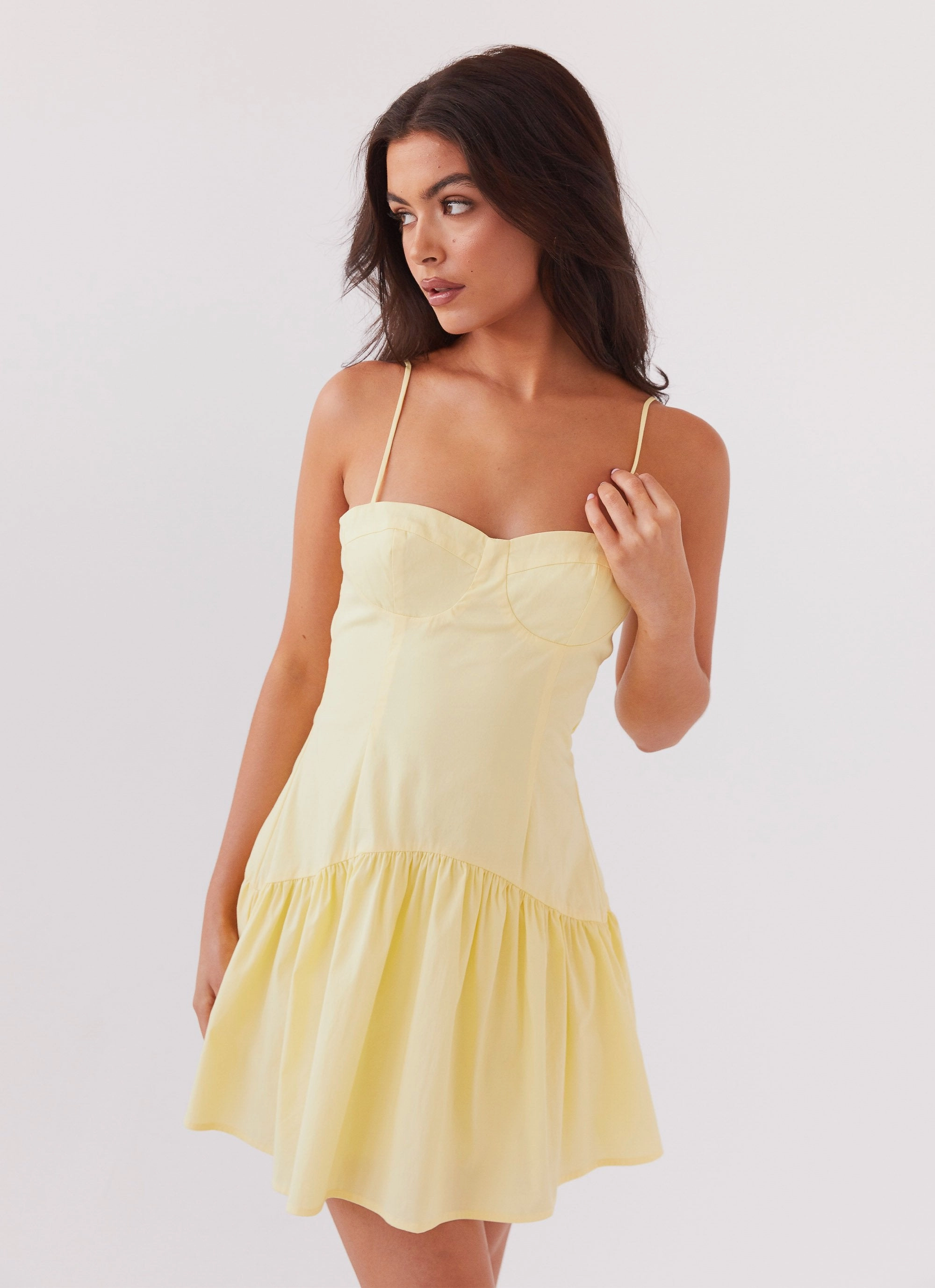 Endless Summer Mini Dress - Canary All Purpose Mesh-Sleeve