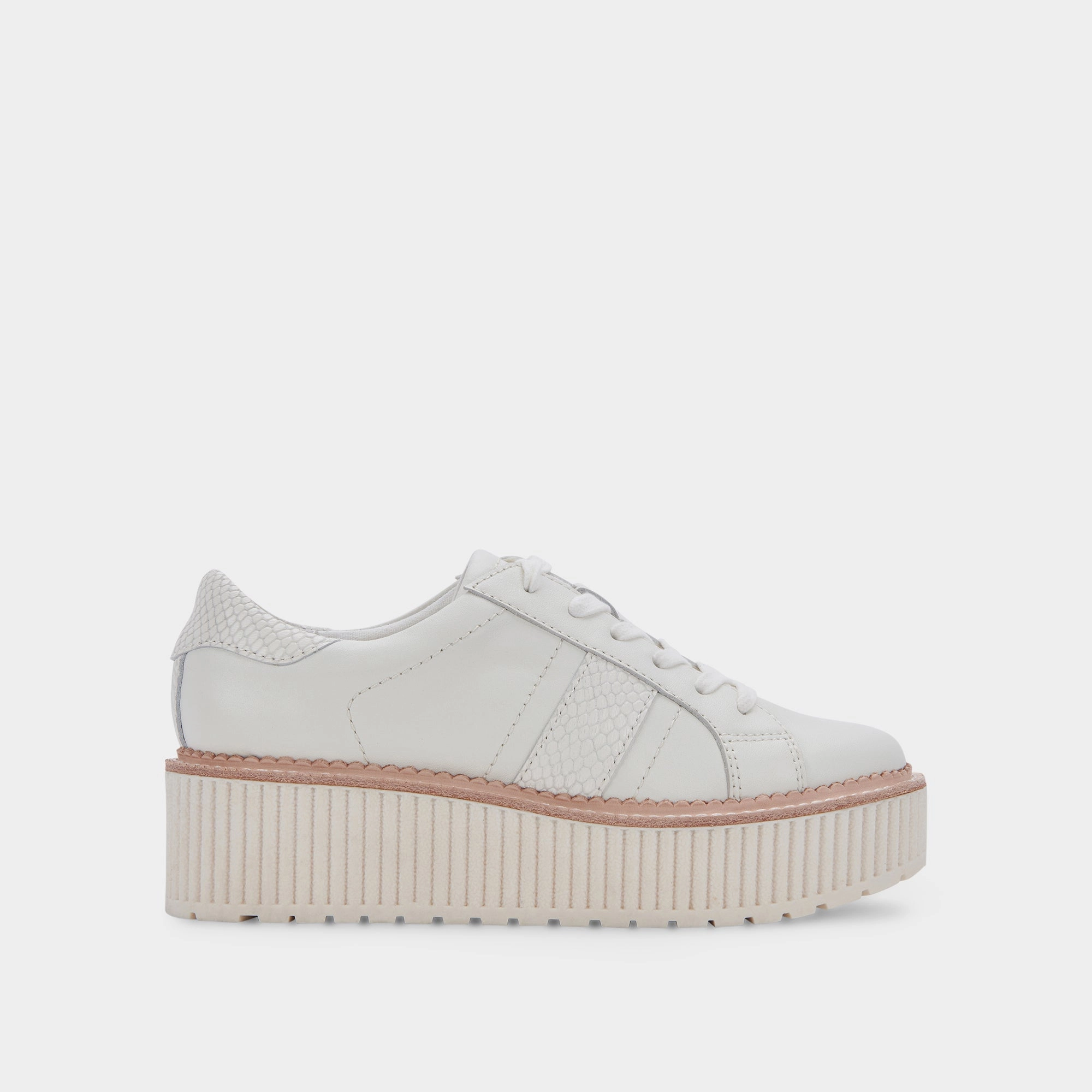 TIGER SNEAKERS WHITE LEATHER Ventilation Perforation Systems