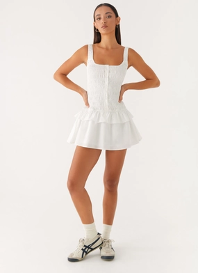 LayeredHemline Easy Mood Aleena Mini Dress - White