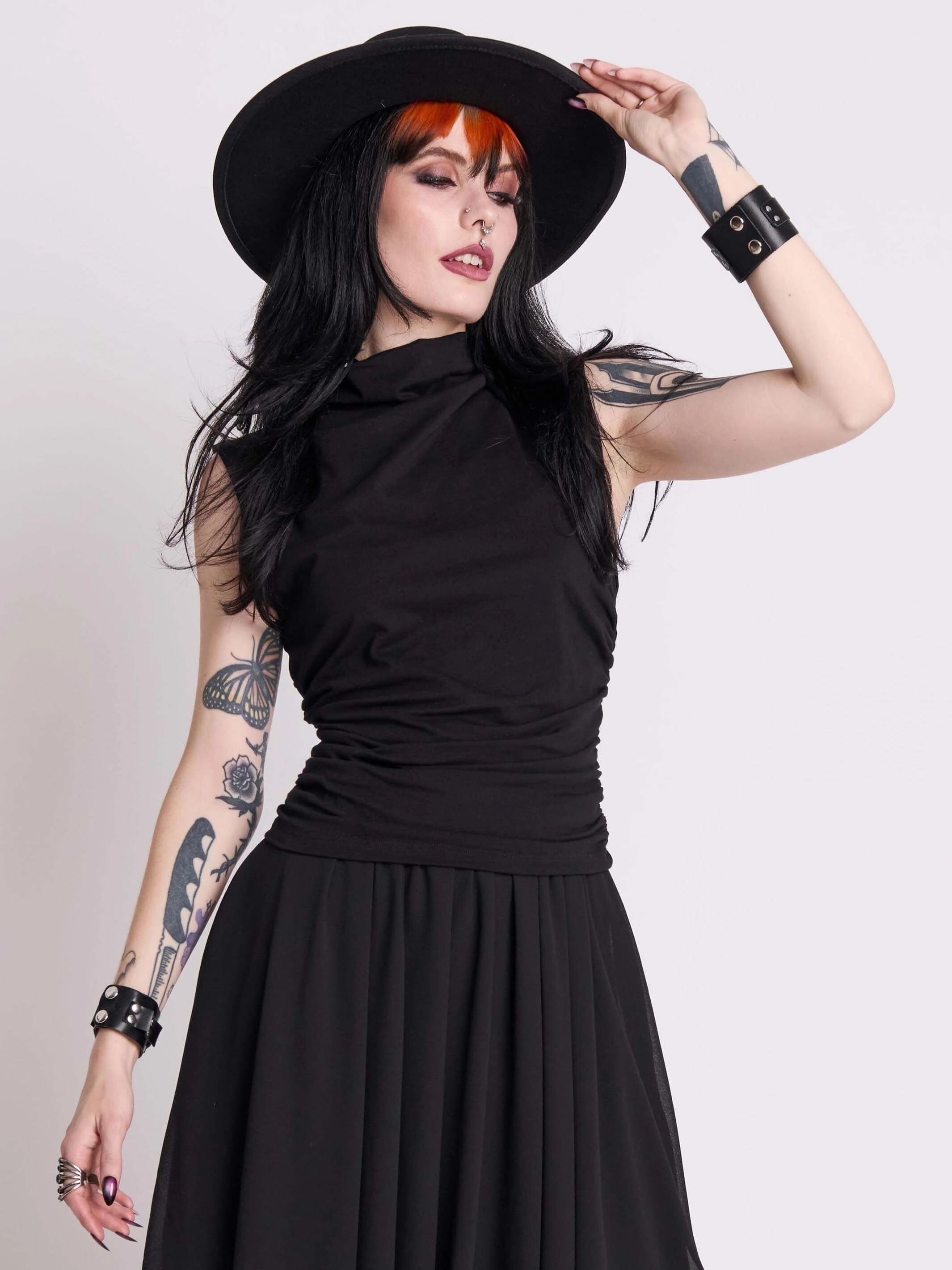 Sleeveless Shirred Top Light Flex