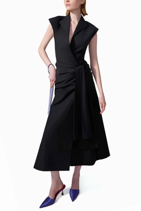 Sleeveless Wrap Dress Flattering Design Wear