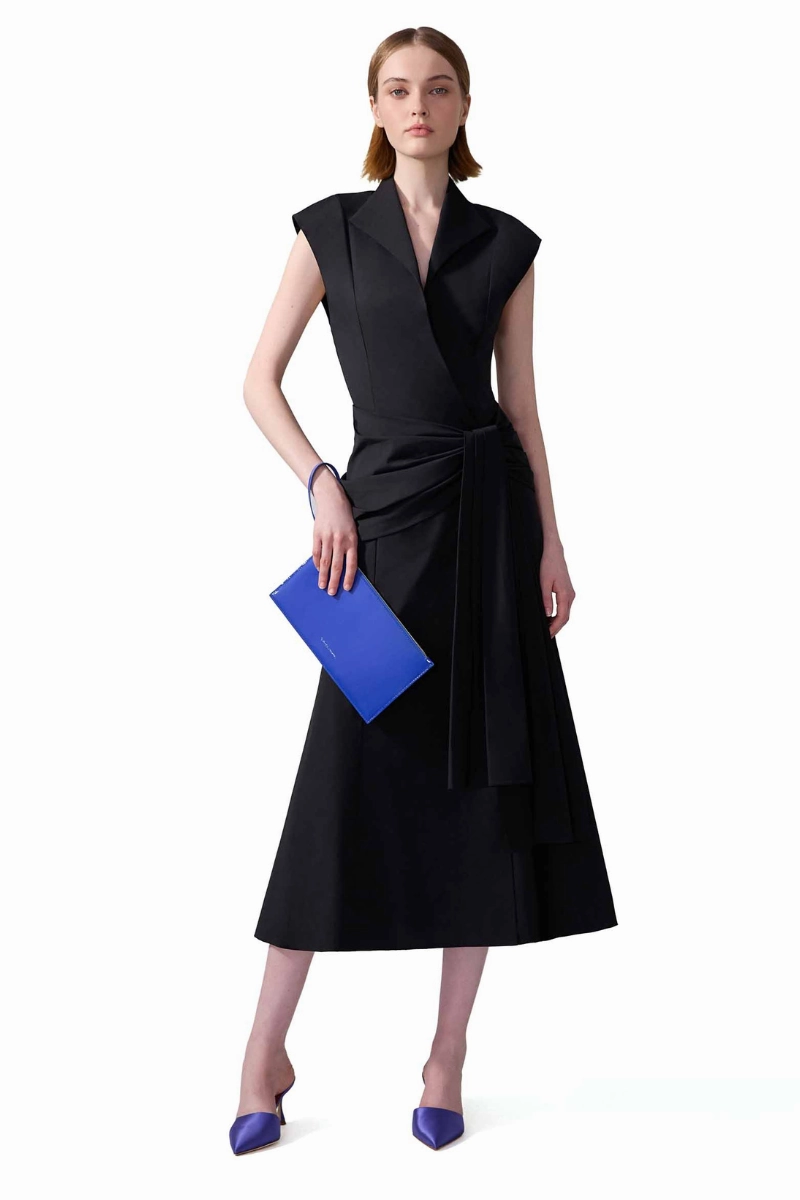 Sleeveless Wrap Dress Bodycon-Fit