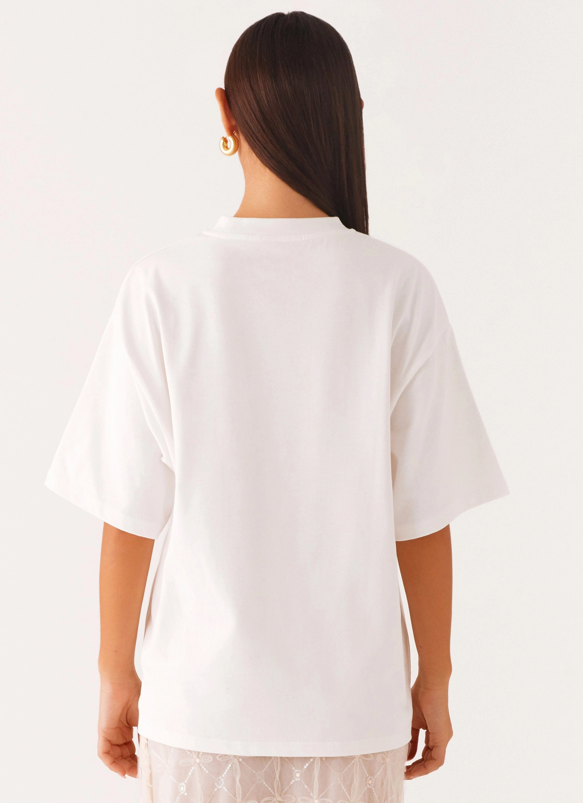 Active Comfort Born To Have Fun Oversized Graphic Tee - Blue Shell