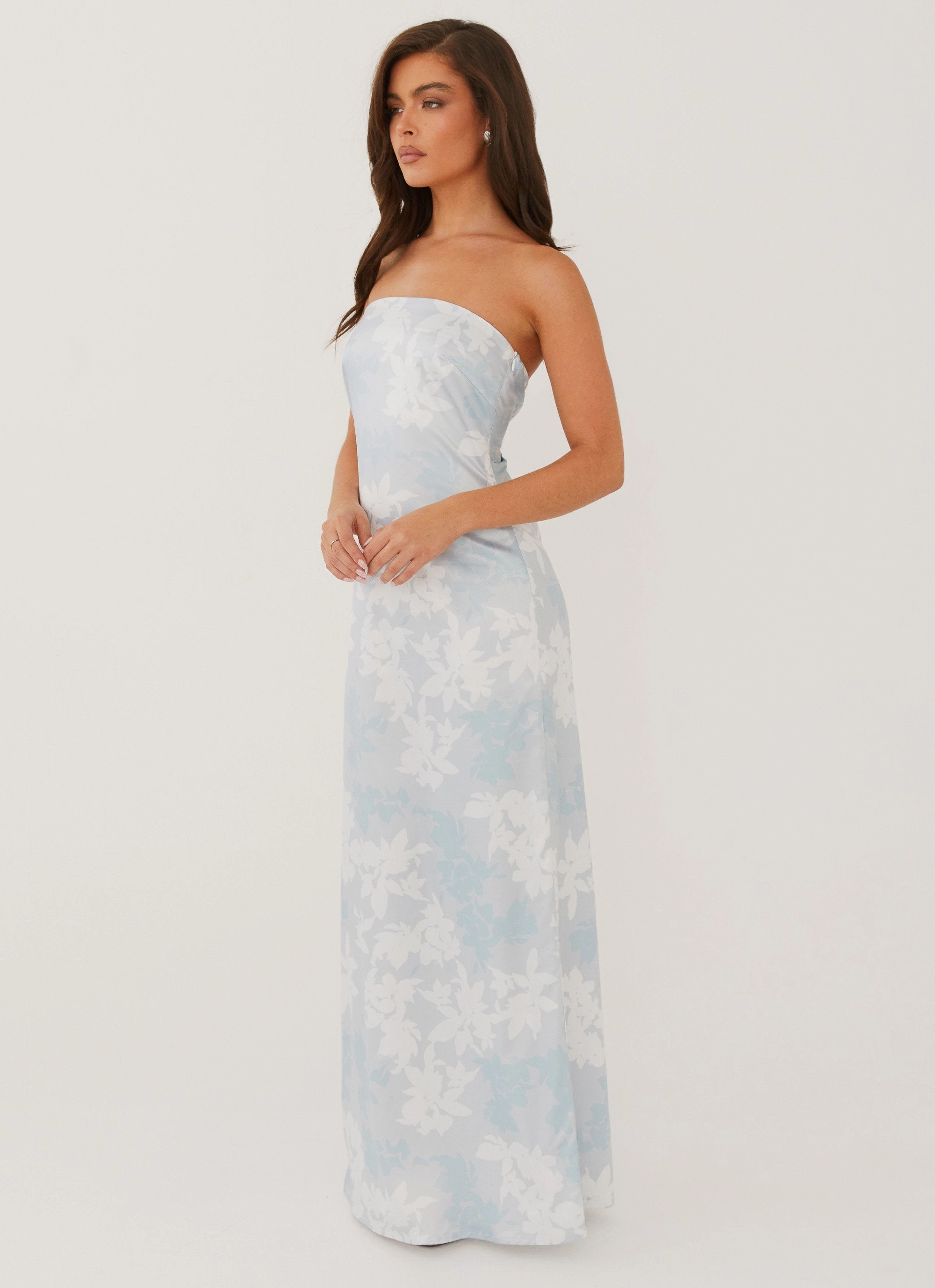 Love Me More Maxi Dress - Blue Blossom Clean Fit