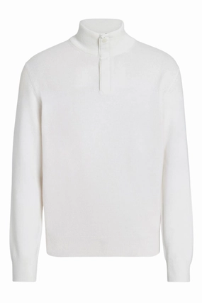 Light Flex Fit Breathable knit Oasi Cashmere Zip Mock Sweater