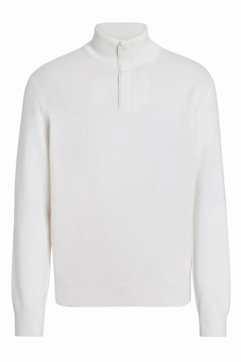 Oasi Cashmere Zip Mock Sweater Compression Fit Technology Comfort Waist