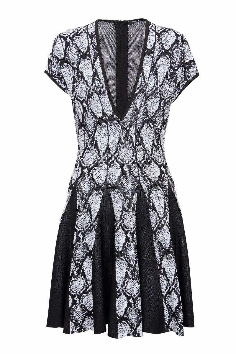 Soft Touch Snakeskin Jacquard Dress