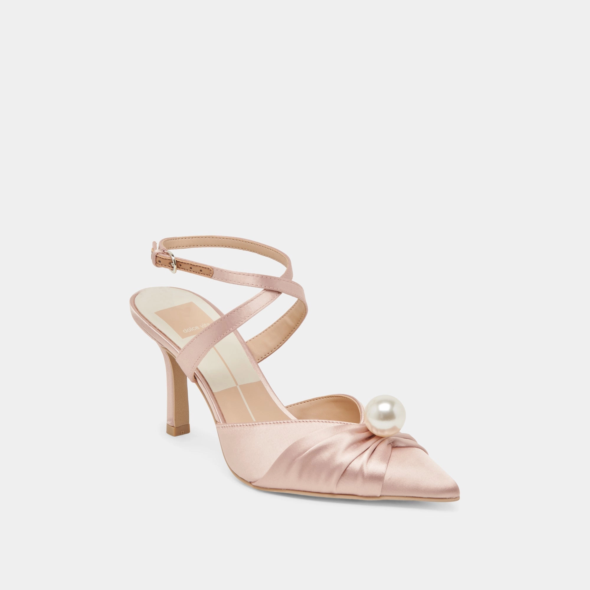 Vintage Chic Icon Energy KAYSEY HEELS LT BLUSH SATIN