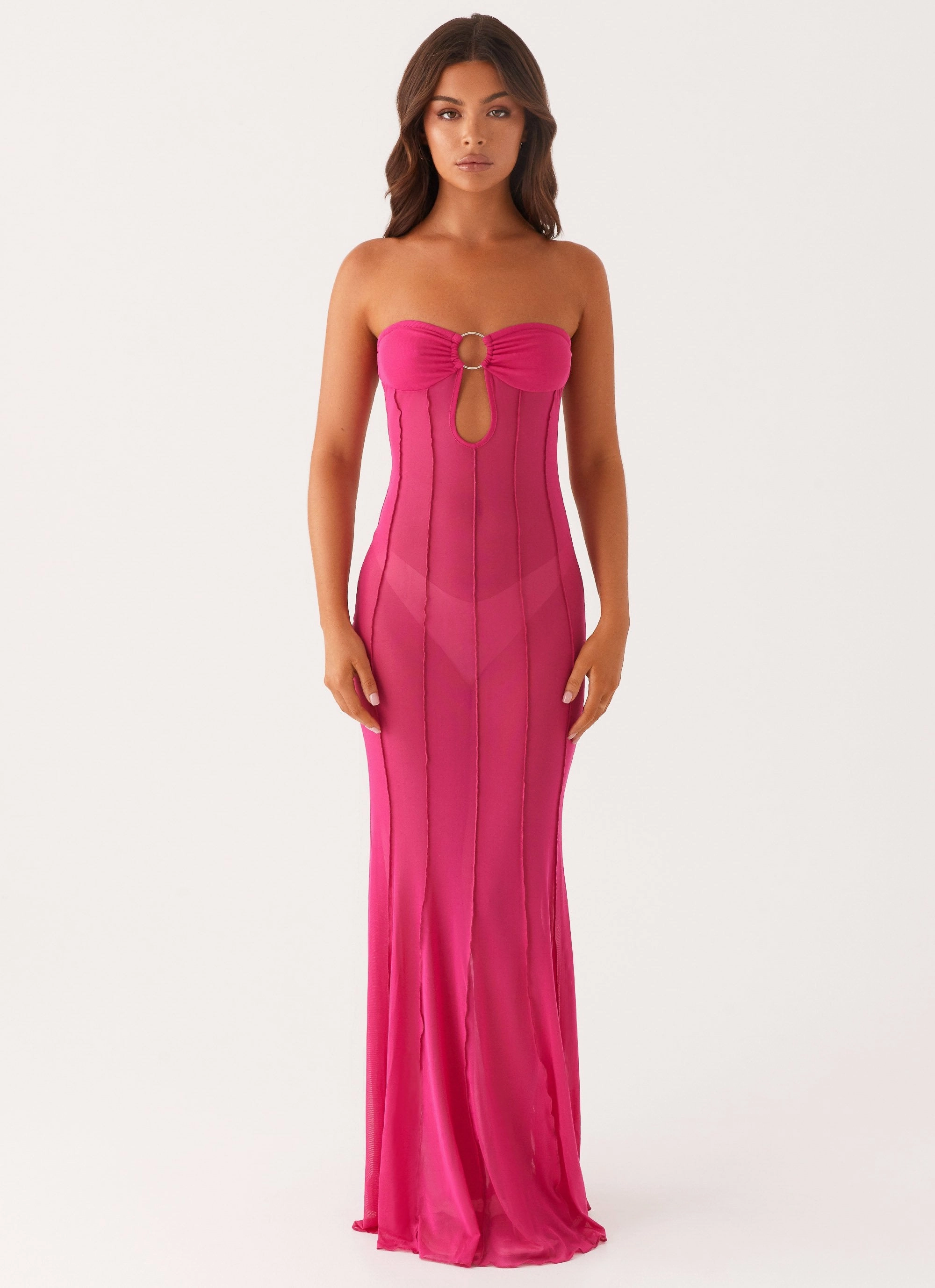 Subtle Finish Kennedy Maxi Dress - Fuchsia