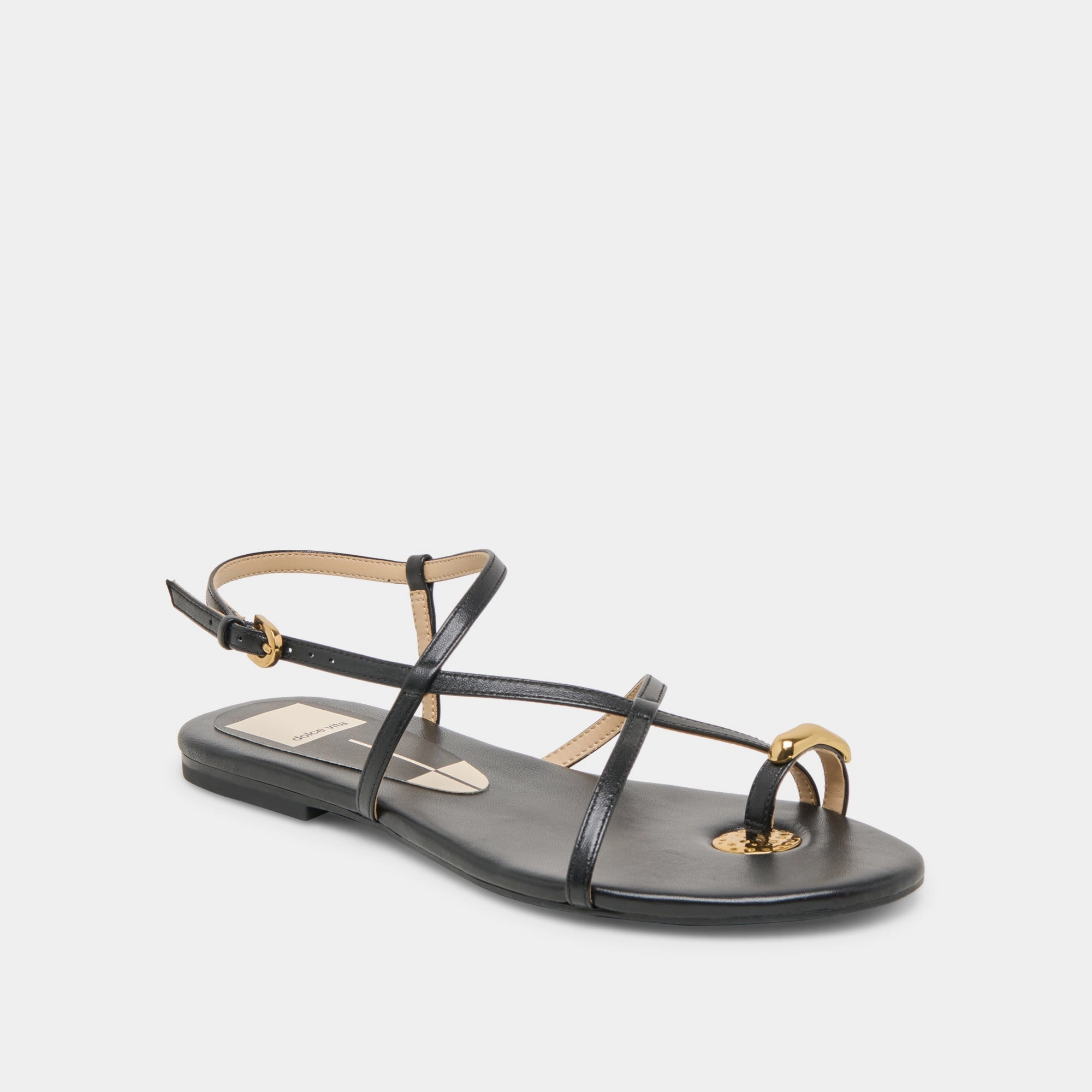 Comfort Cushion KESHA SANDALS BLACK LEATHER