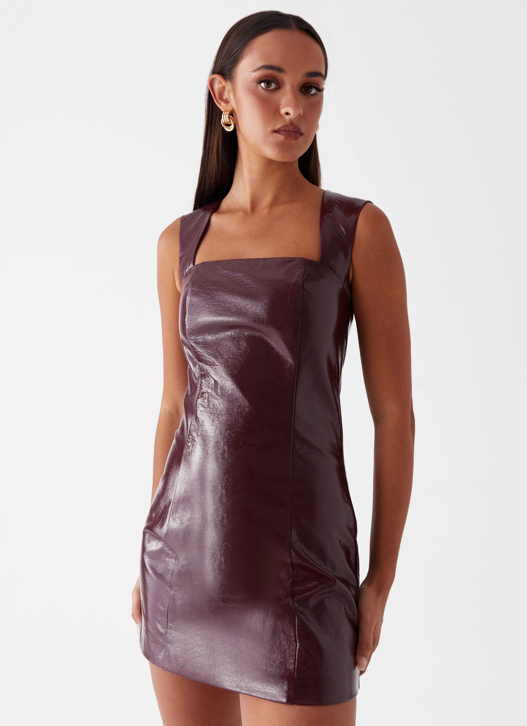 Samantha Mini Dress - Deep Red Effortless Layering Breathable Comfort Wear