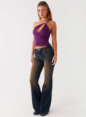 Fashion Daily Oregon Flared Jeans - Dirty Black Wash