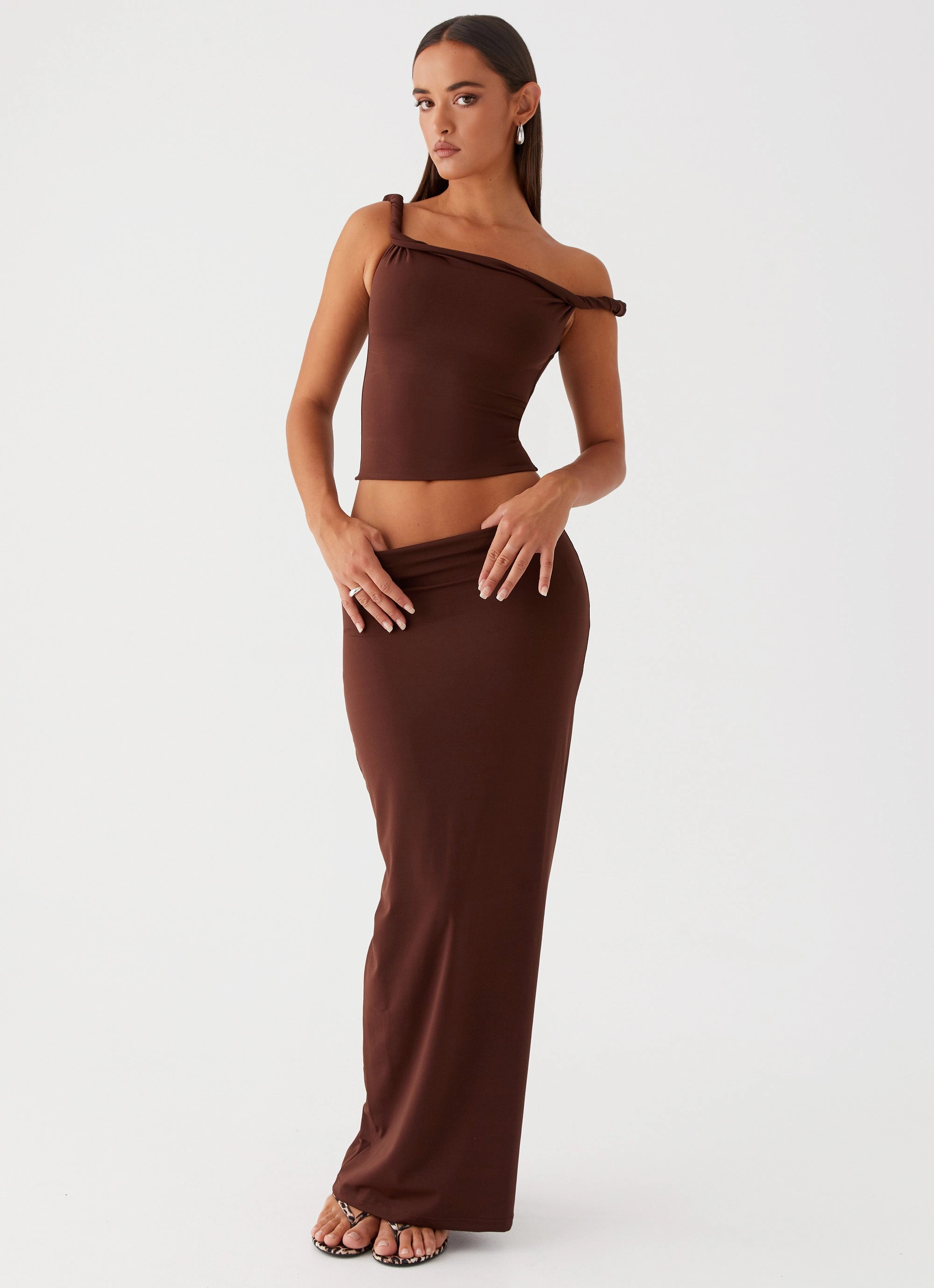 Solace Soul Maxi Skirt - Chocolate Day Wear