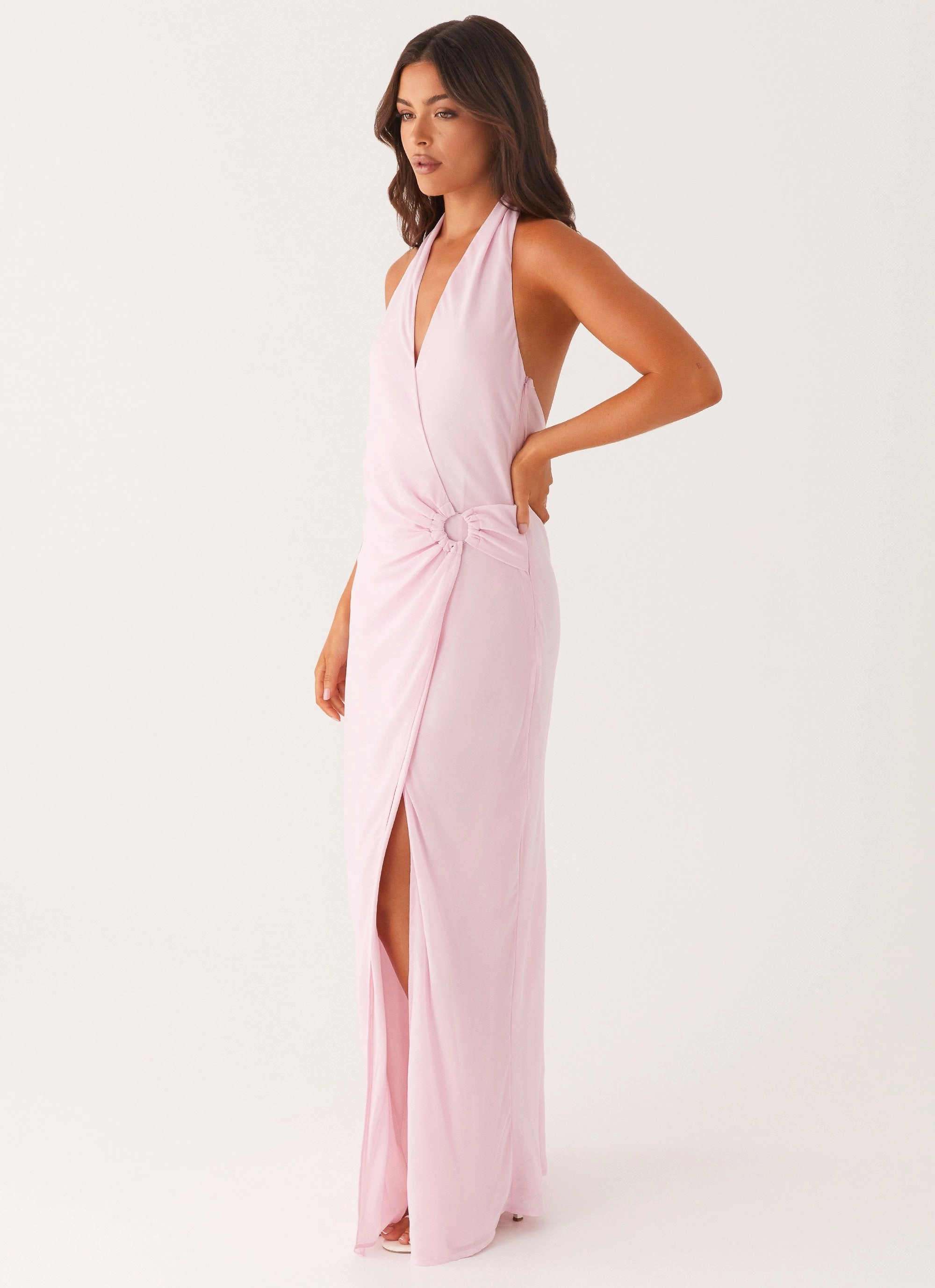 Somebody To You Maxi Dress - Pastel Pink Heart Glow Trend Appeal