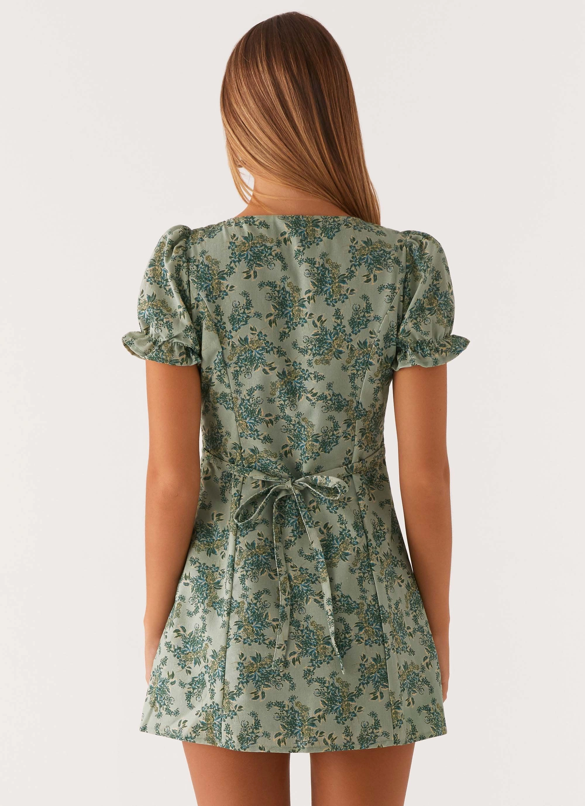 Layered Fabric Someday Mini Dress - Cloud Nine Floral