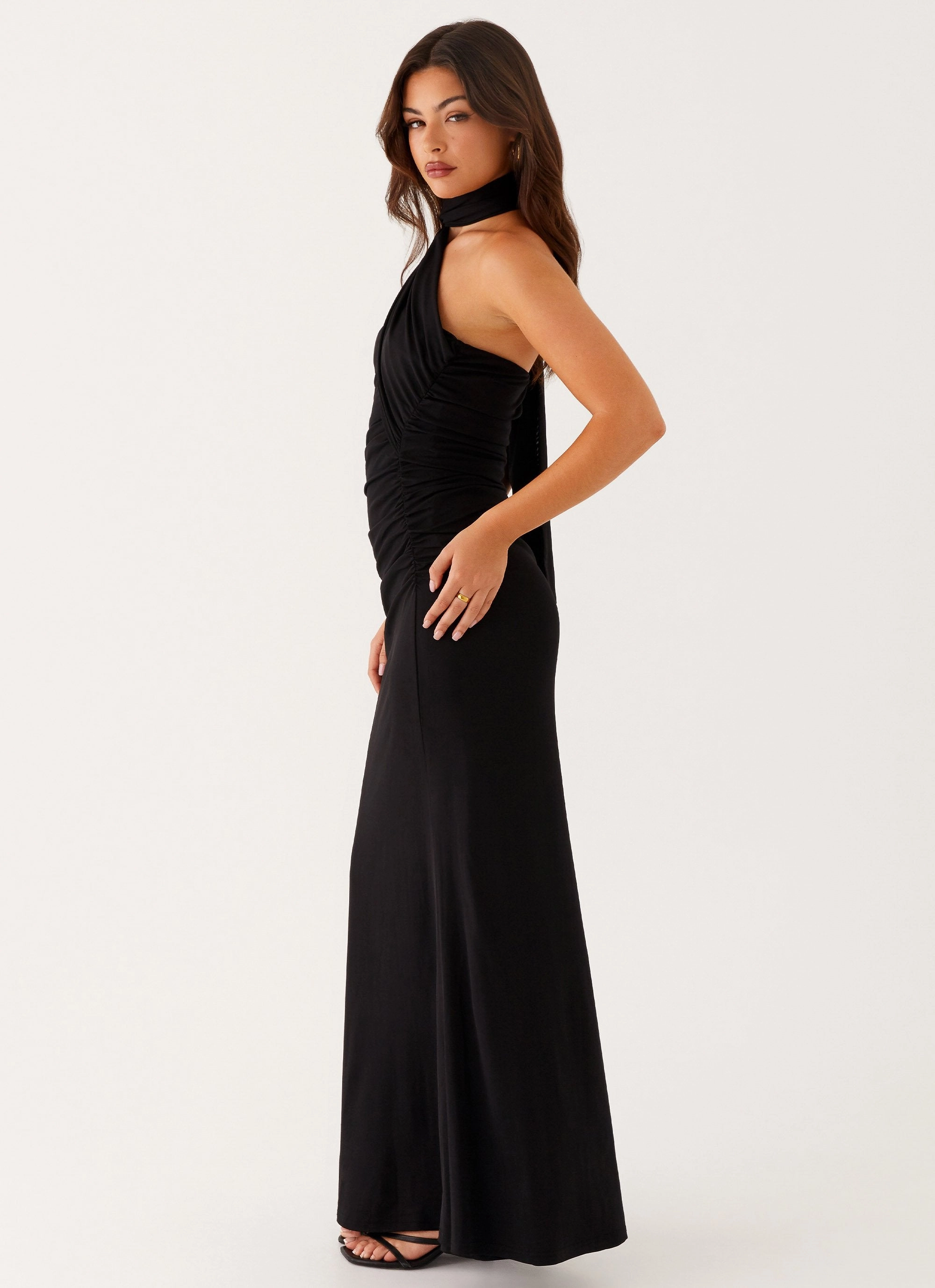 Songbird Maxi Dress - Black Neutral Layer