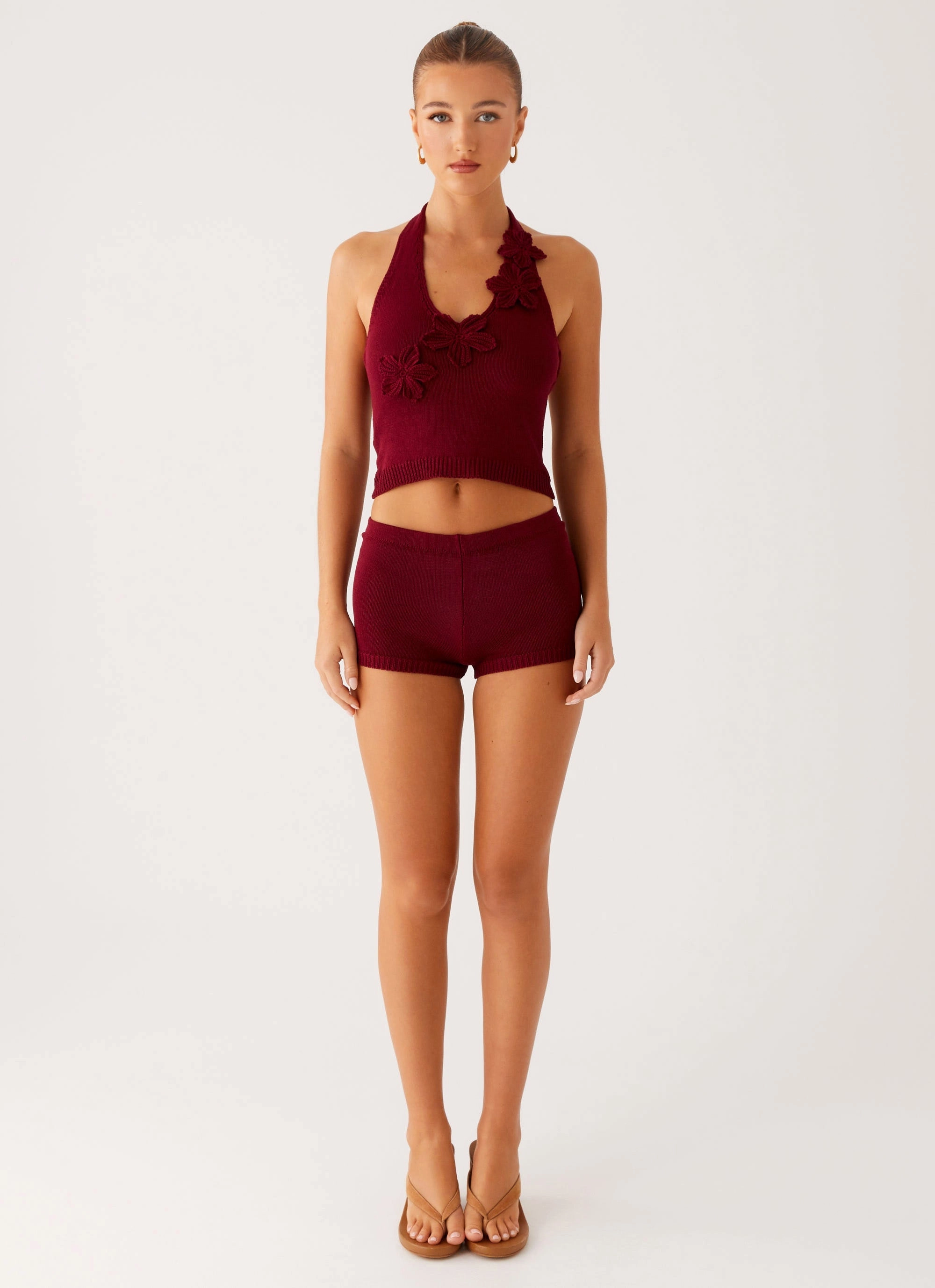 Miffy Mini Shorts - Maroon Breathable Comfort Fit