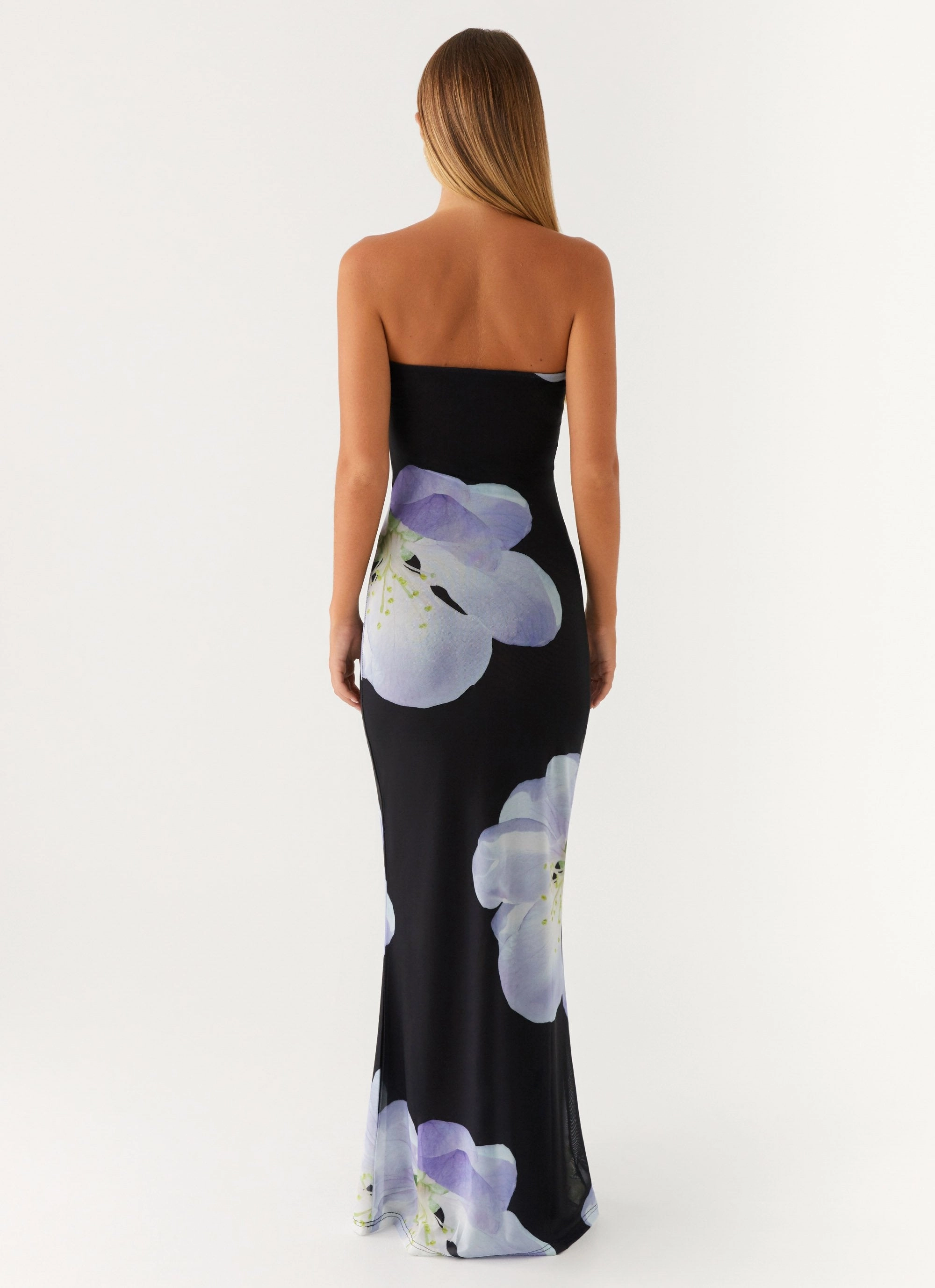 Collared Warm Touch Jorja Maxi Dress - Flower Print
