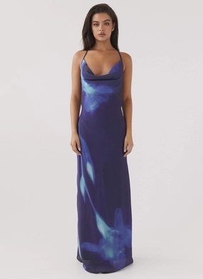 Astra Maxi Dress - Cyber Rose Velvet-Edge