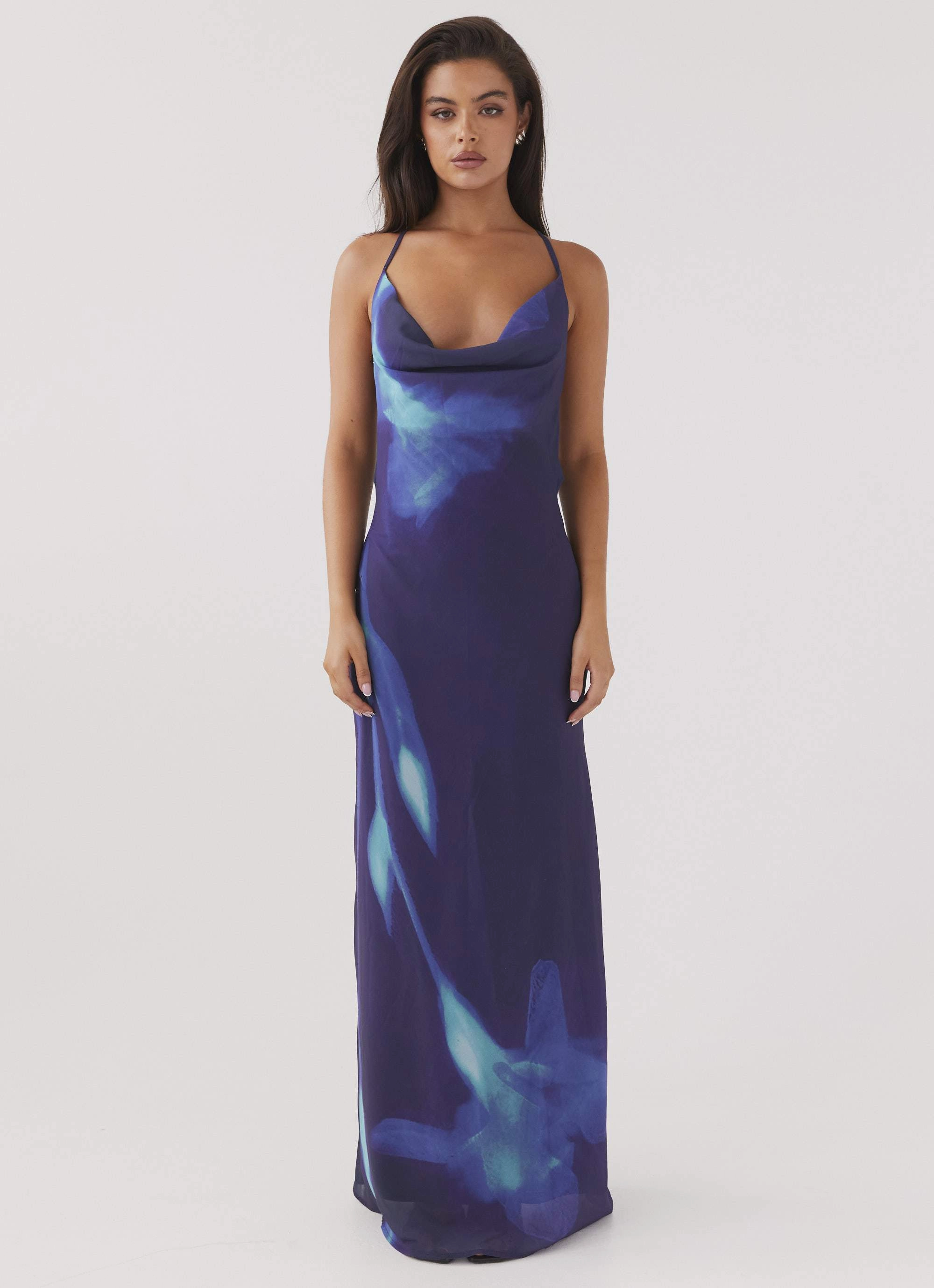 Astra Maxi Dress - Cyber Rose Velvet-Edge