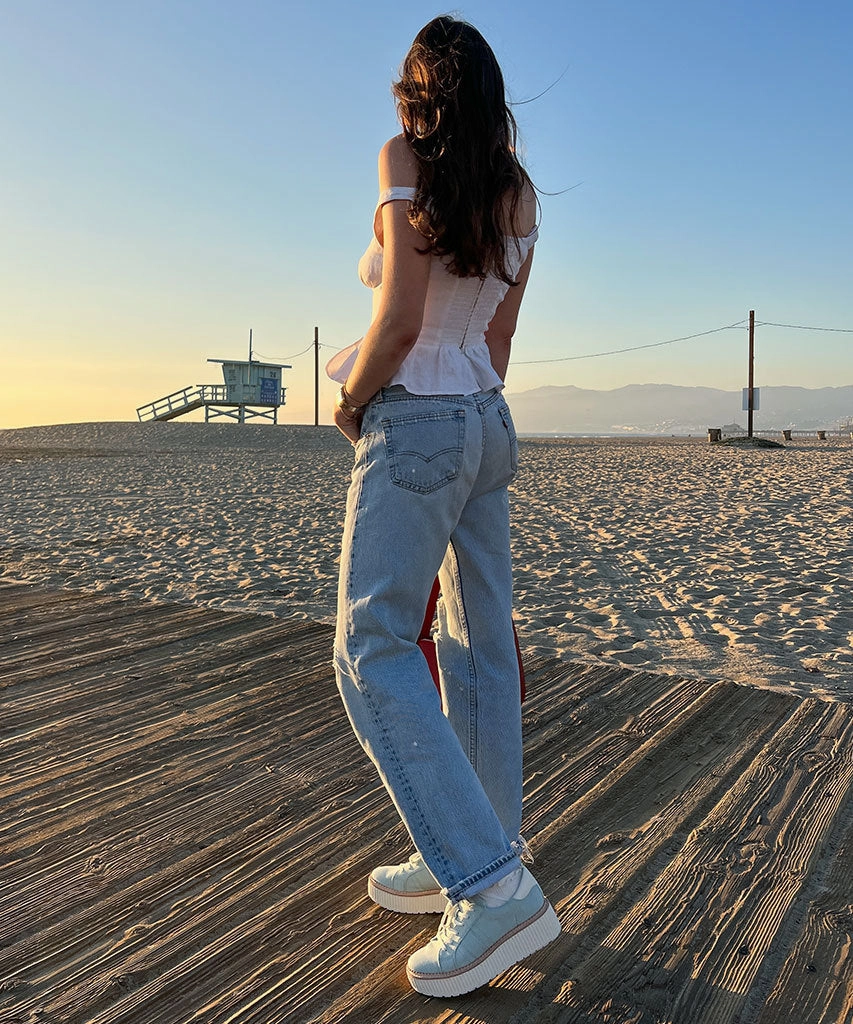 Versatile Footwear TIGER SNEAKERS LIGHT BLUE DENIM