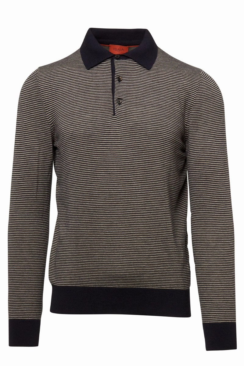 Striped Polo Versatile Layering Urban Chic