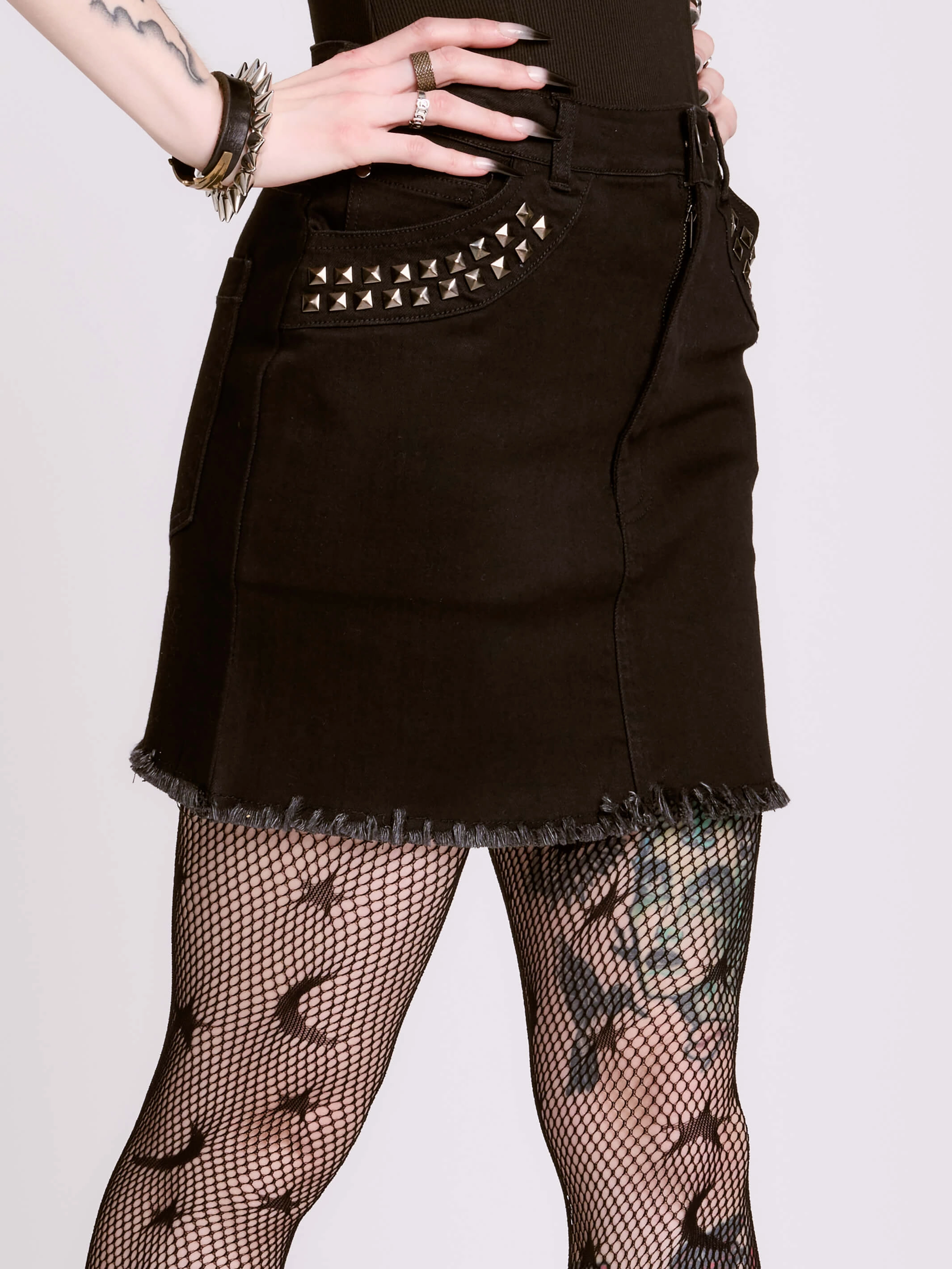 Cozy Movement Studded Denim Skirt